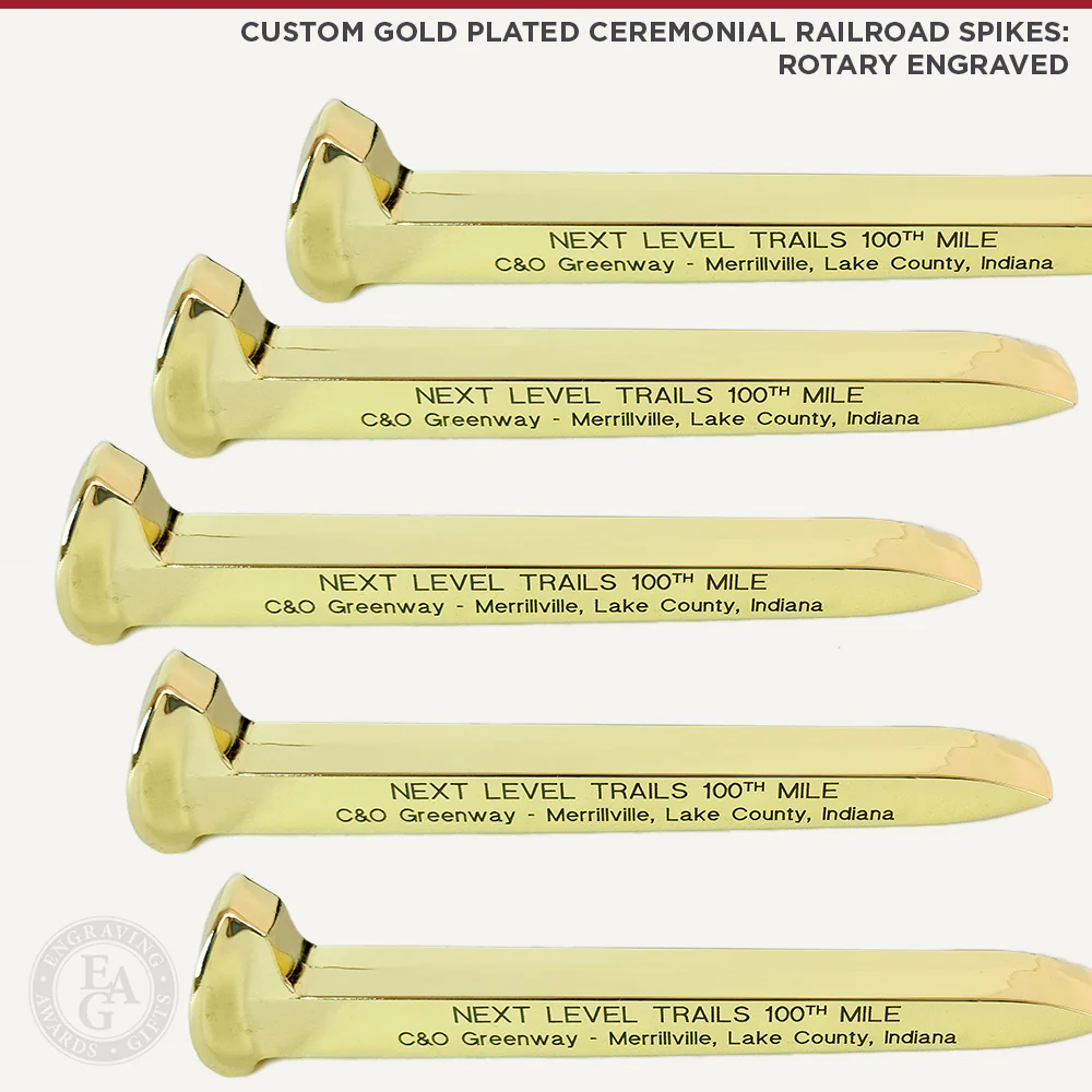 Gold Plated Ceremonial Railroad Spikes with Gift Boxes - Image 10