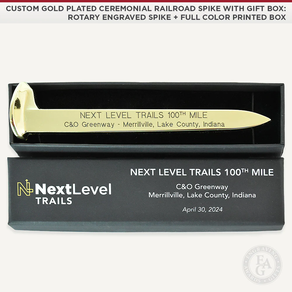 Gold Plated Ceremonial Railroad Spikes with Gift Boxes - Image 7