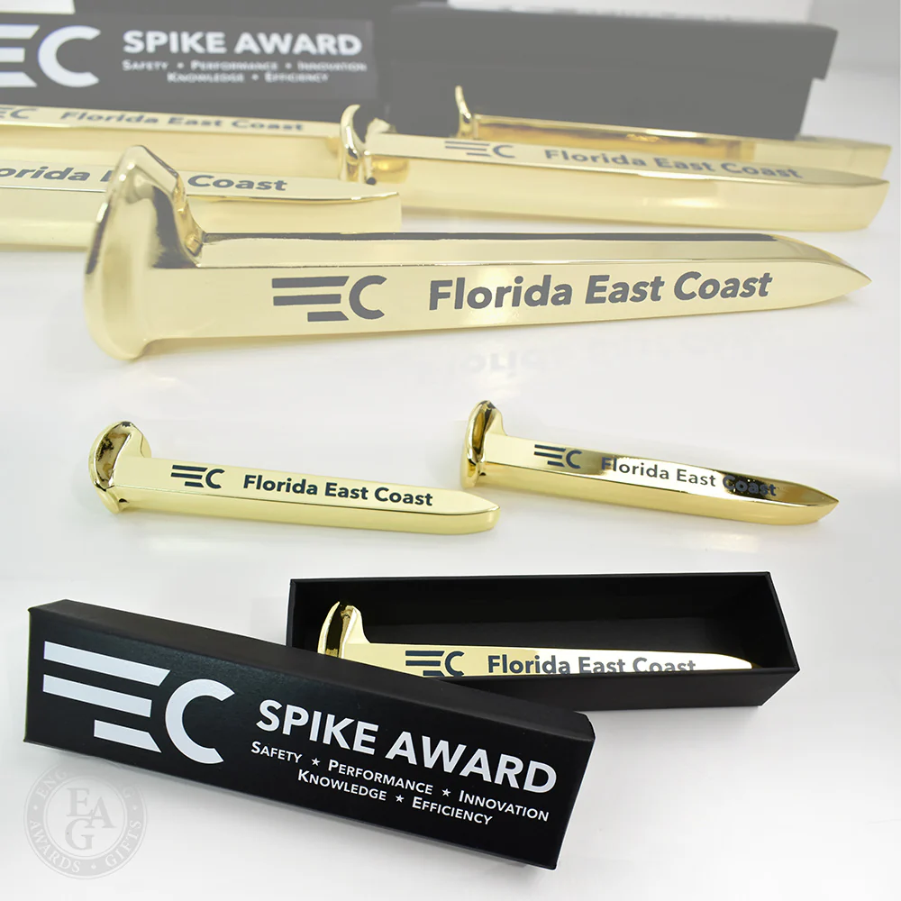 Gold Plated Ceremonial Railroad Spikes with Gift Boxes - Image 9