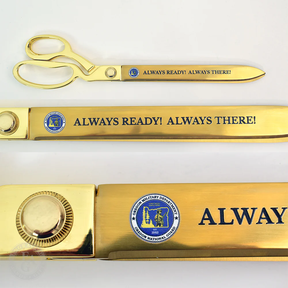 15" Gold Plated Ceremonial Ribbon Cutting Scissors - Image 13