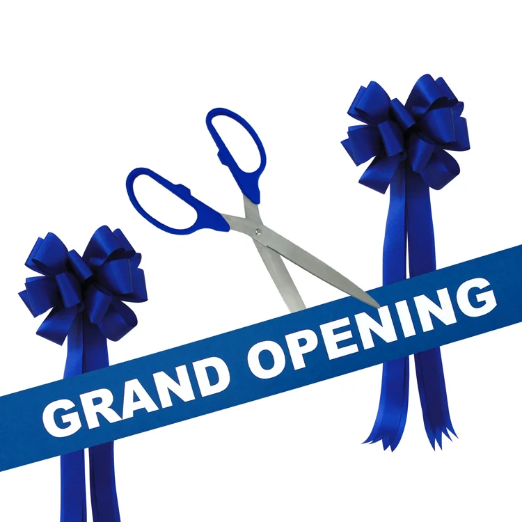 Grand Opening Kit - 25" Ribbon Cutting Scissors with Silver Blades