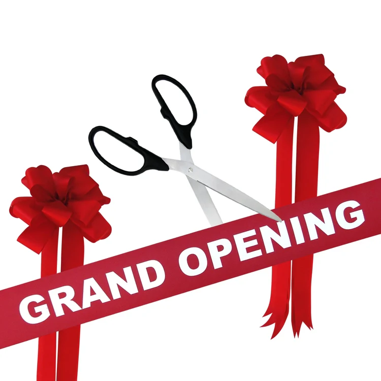 Grand Opening Kit - 25" Ribbon Cutting Scissors with Silver Blades - Image 2