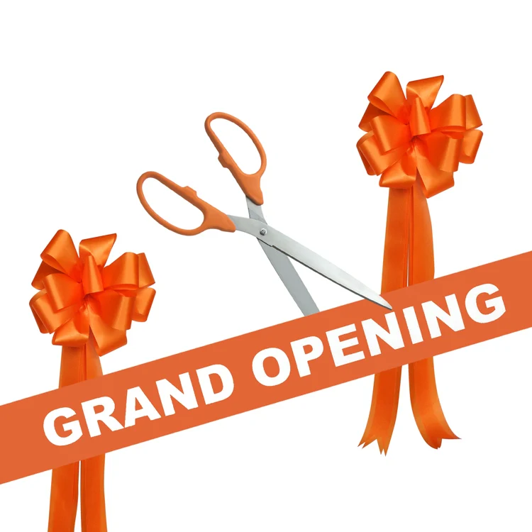 Grand Opening Kit - 25" Ribbon Cutting Scissors with Silver Blades - Image 4