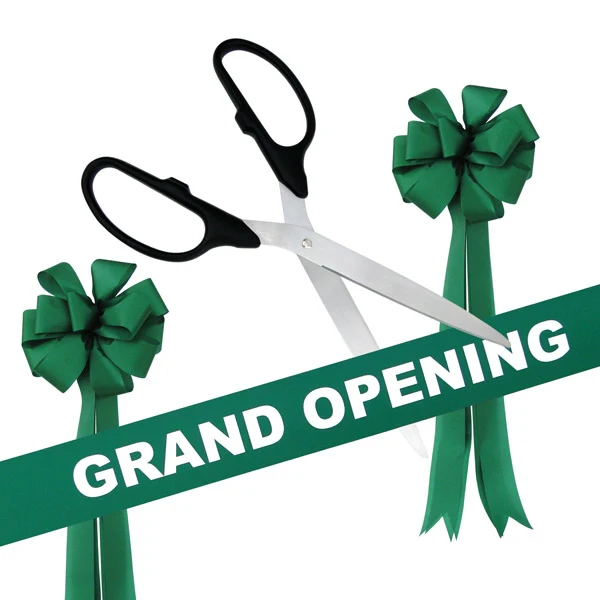 Grand Opening Kit - 36" Ribbon Cutting Scissors with Silver Blades - Image 2