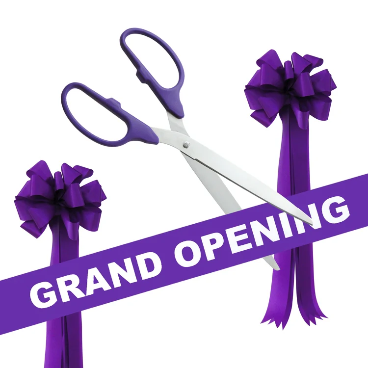 Grand Opening Kit - 36" Ribbon Cutting Scissors with Silver Blades - Image 9