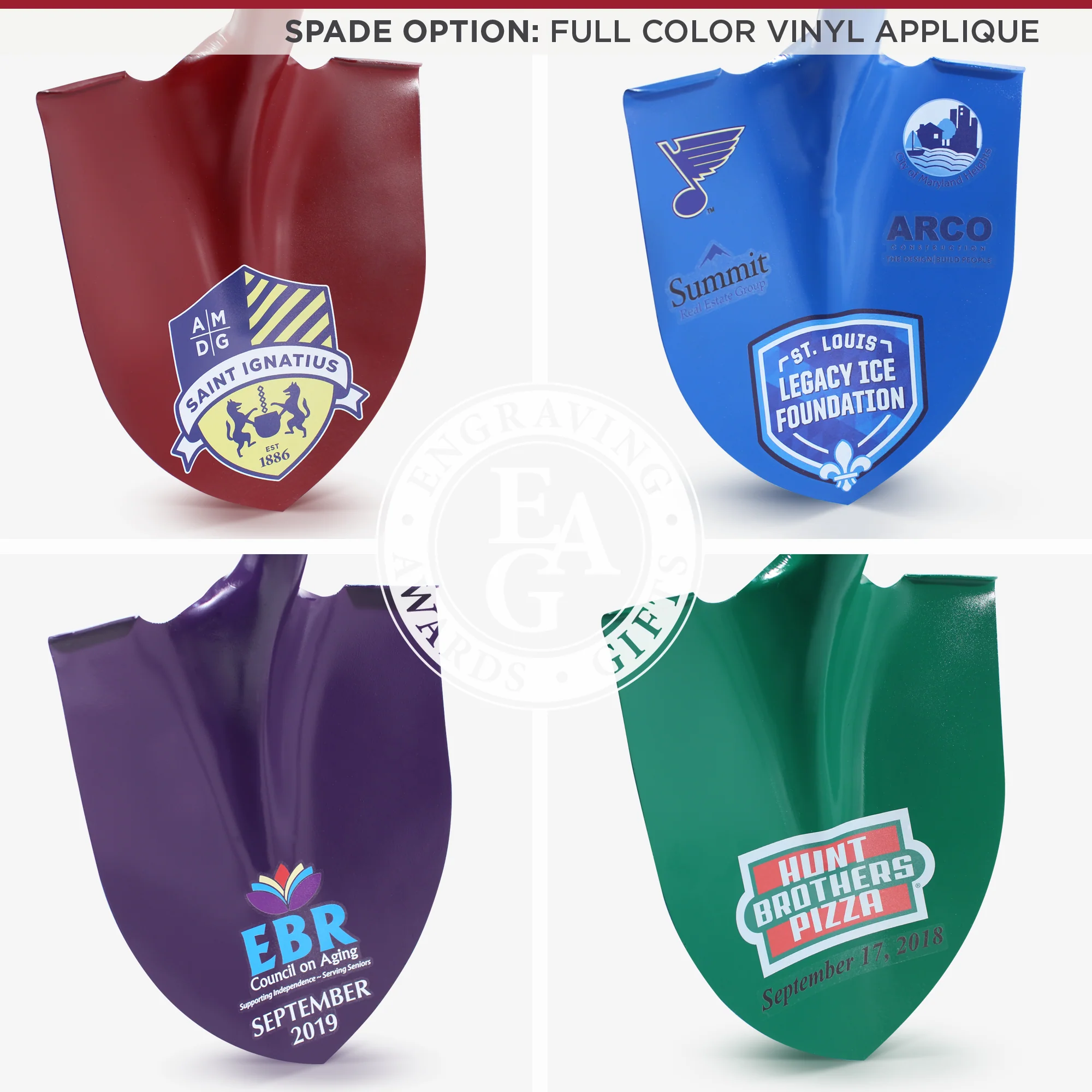 Groundbreaking Ceremonial Shovel Kit - Custom Painted Long Handle - Image 5