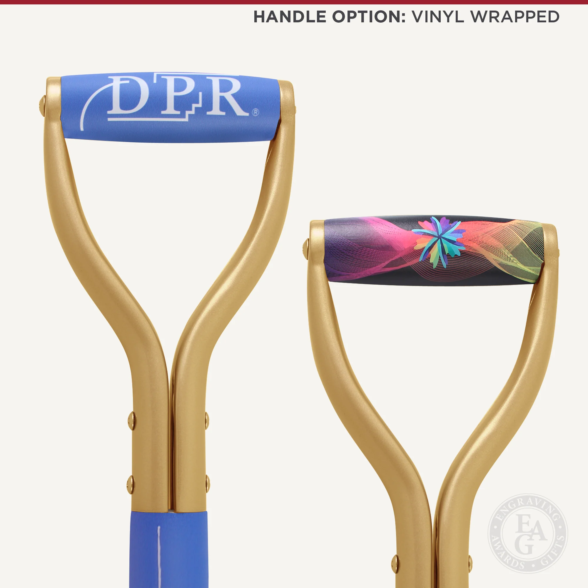 Groundbreaking Ceremonial Shovel Kit - Gold Finish D-Handle - Image 19