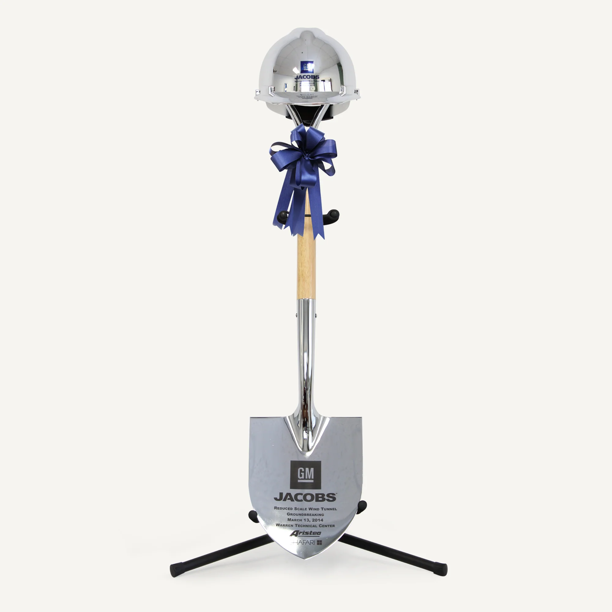 Groundbreaking Ceremonial Shovel Kit - Specialty Chrome Plated D-Handle