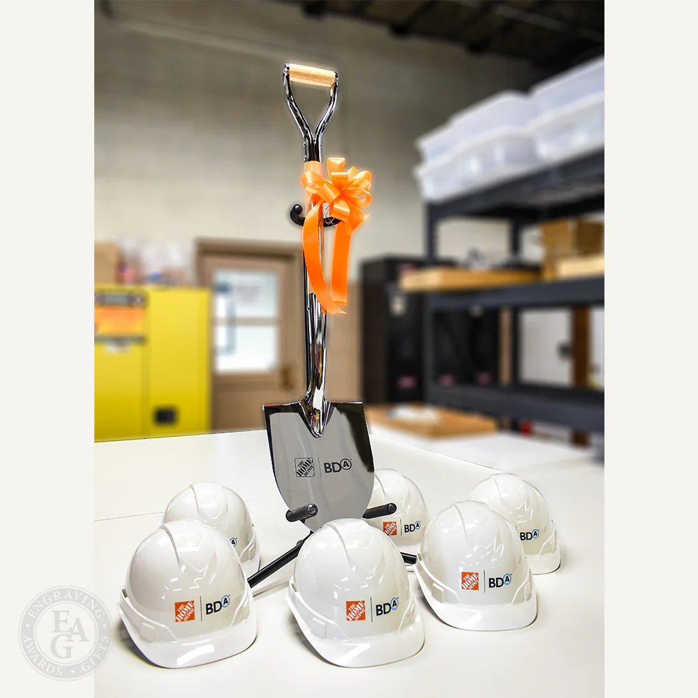 Groundbreaking Ceremonial Shovel Kit - Specialty Chrome Plated D-Handle - Image 11