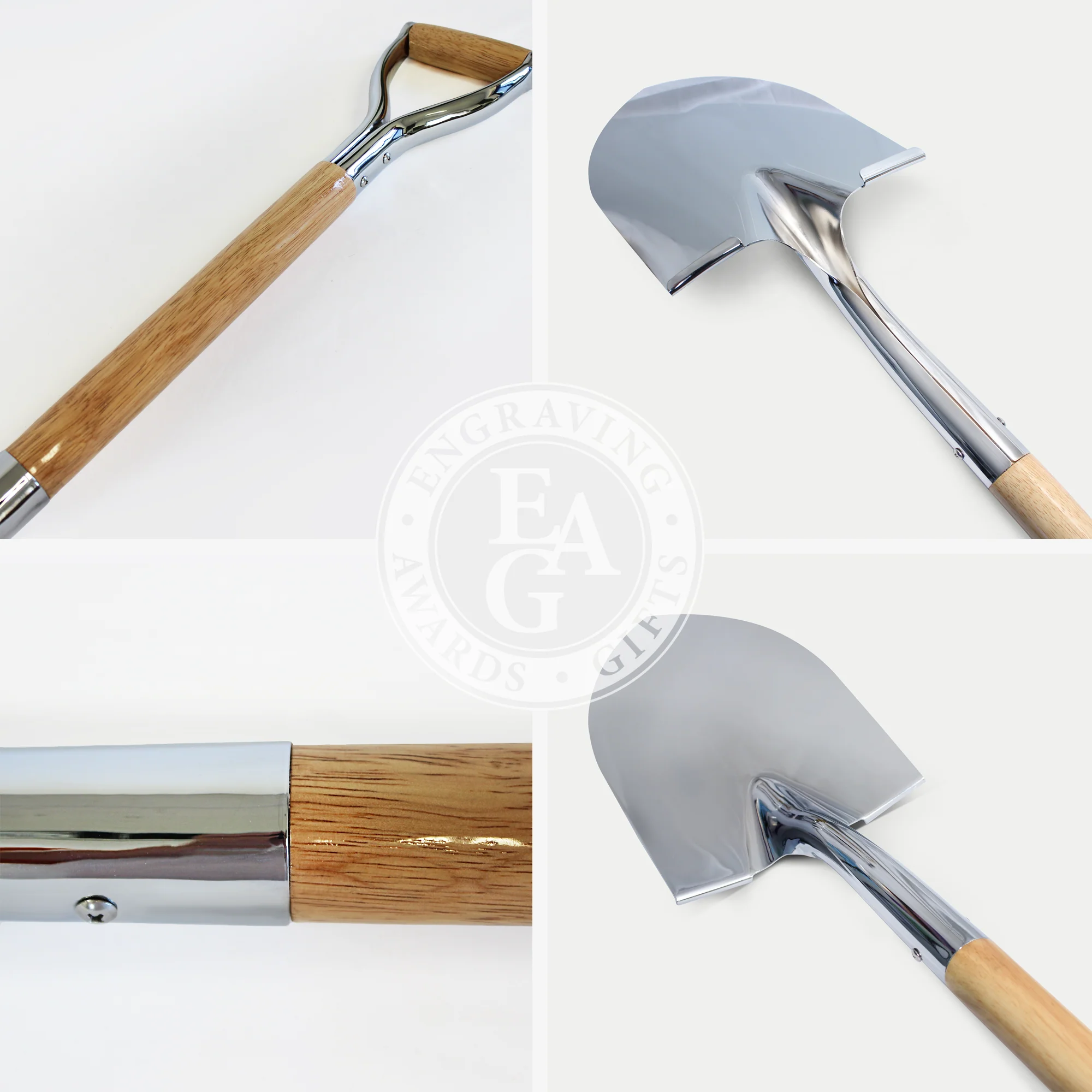 Groundbreaking Ceremonial Shovel Kit - Specialty Chrome Plated D-Handle - Image 5