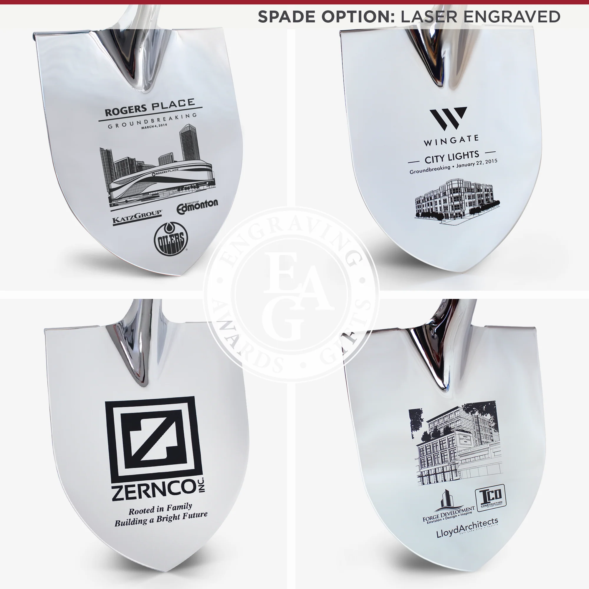 Groundbreaking Ceremonial Shovel Kit - Specialty Chrome Plated D-Handle - Image 6