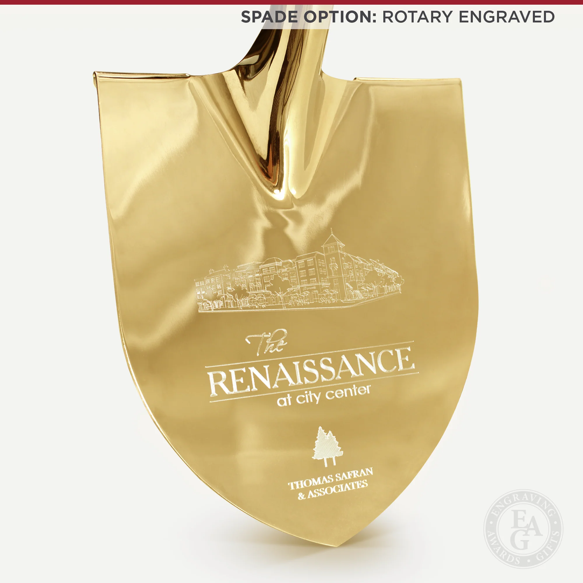 Groundbreaking Ceremonial Shovel Kit - Specialty Gold Plated D-Handle - Image 10