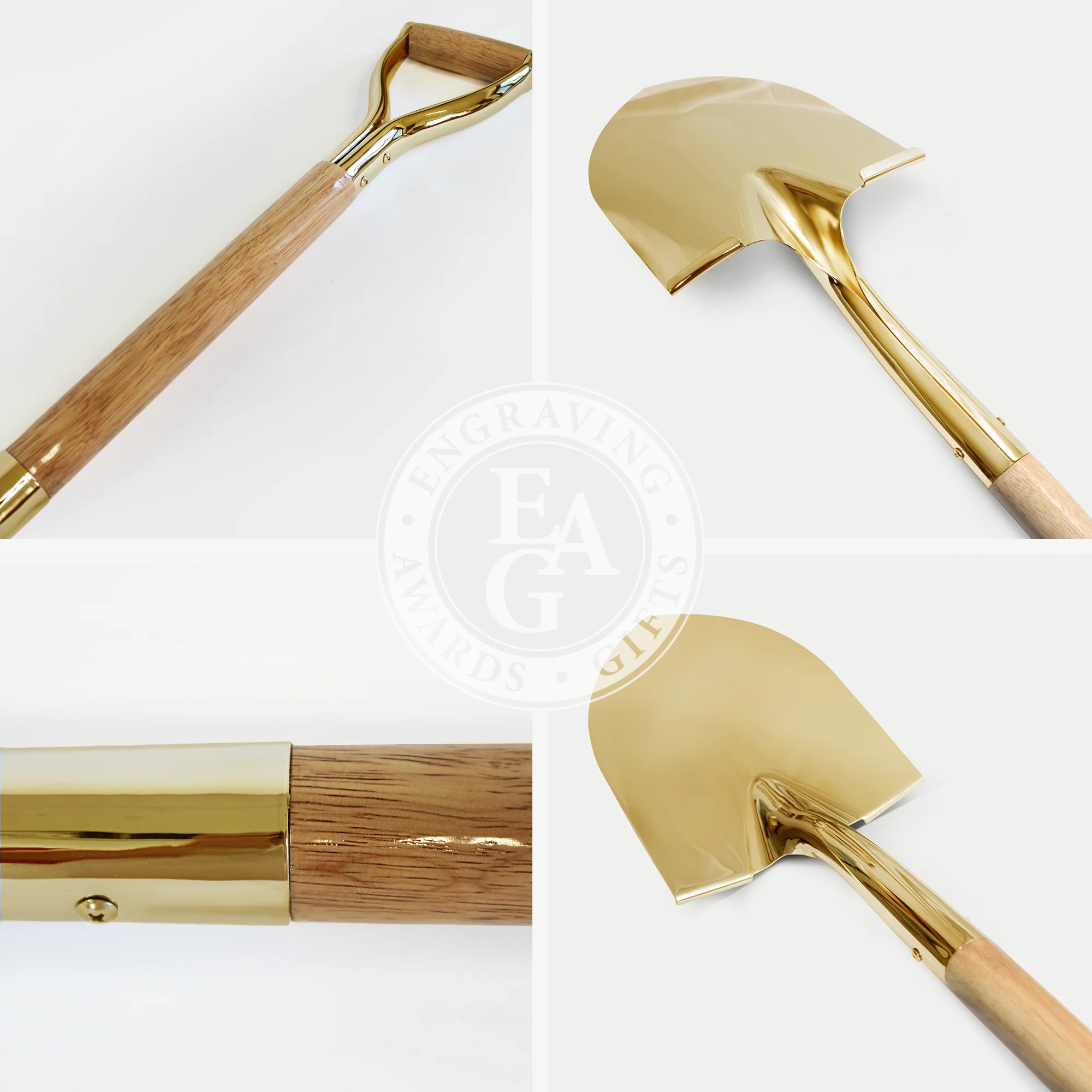 Groundbreaking Ceremonial Shovel Kit - Specialty Gold Plated D-Handle - Image 5