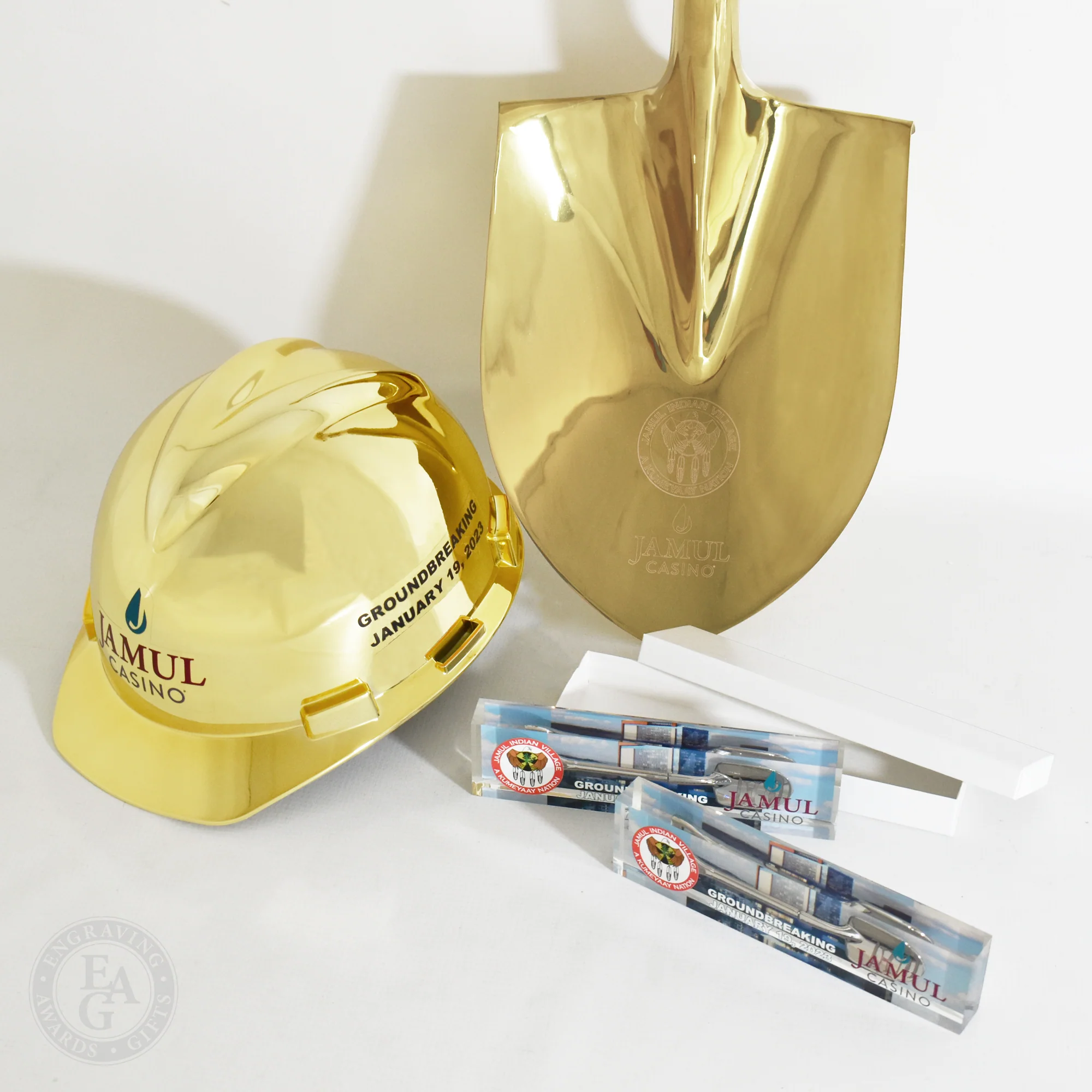 Groundbreaking Ceremonial Shovel Kit - Traditional Gold Plated D-Handle - Image 21
