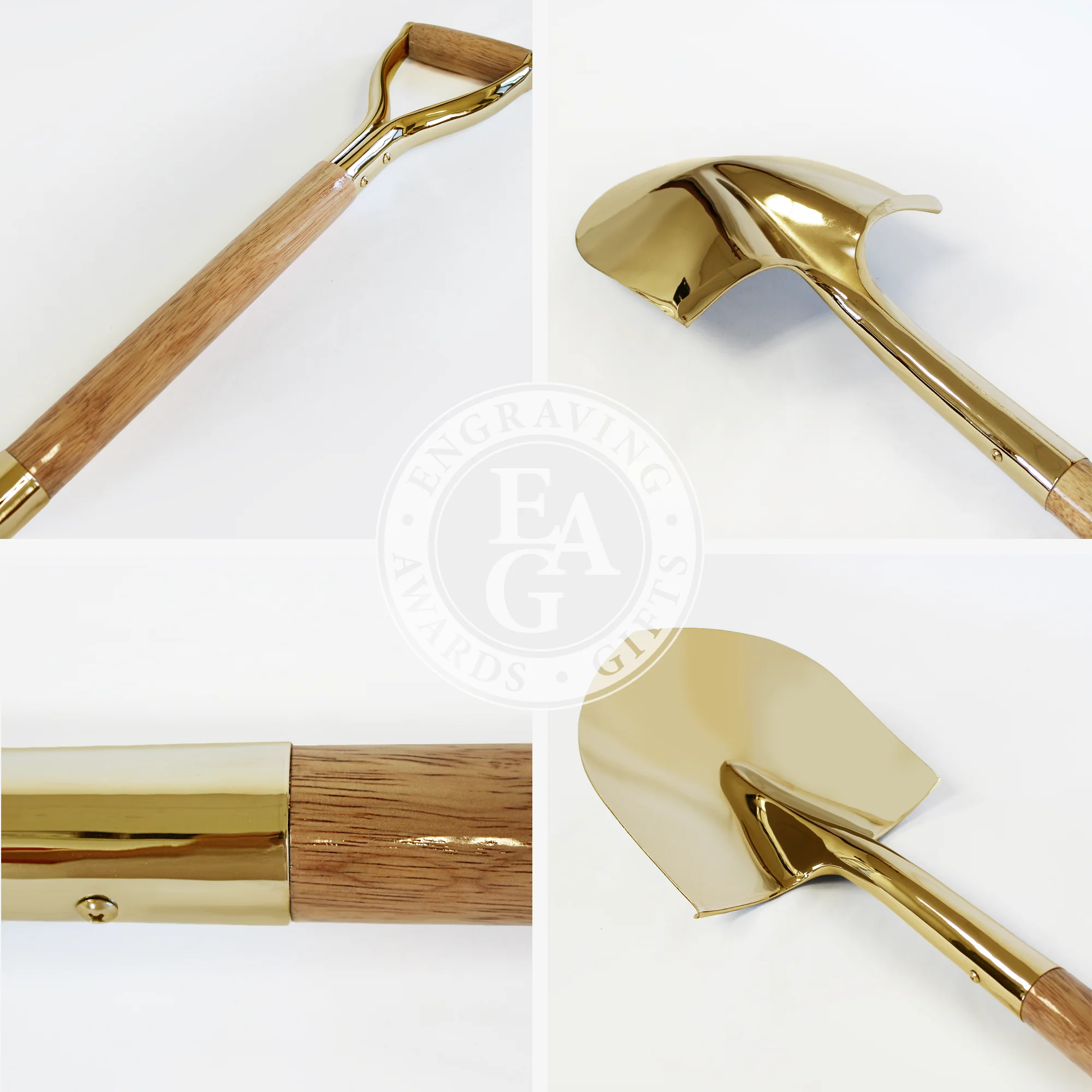 Groundbreaking Ceremonial Shovel Kit - Traditional Gold Plated D-Handle - Image 9