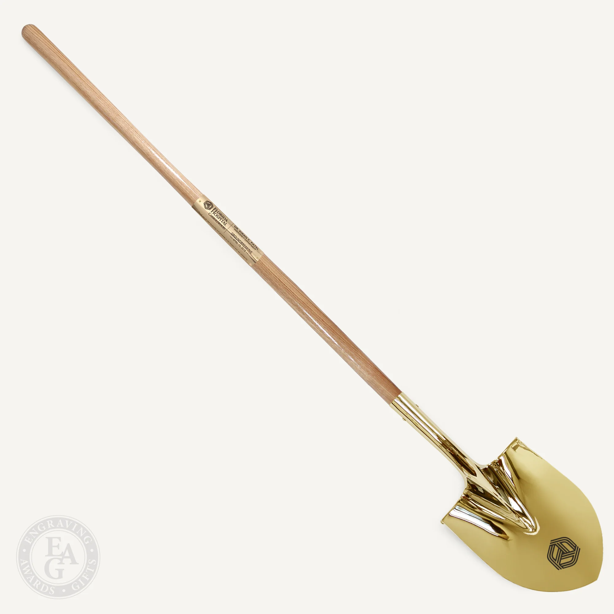 Groundbreaking Ceremonial Shovel Kit - Traditional Gold Plated Long Handle - Image 2