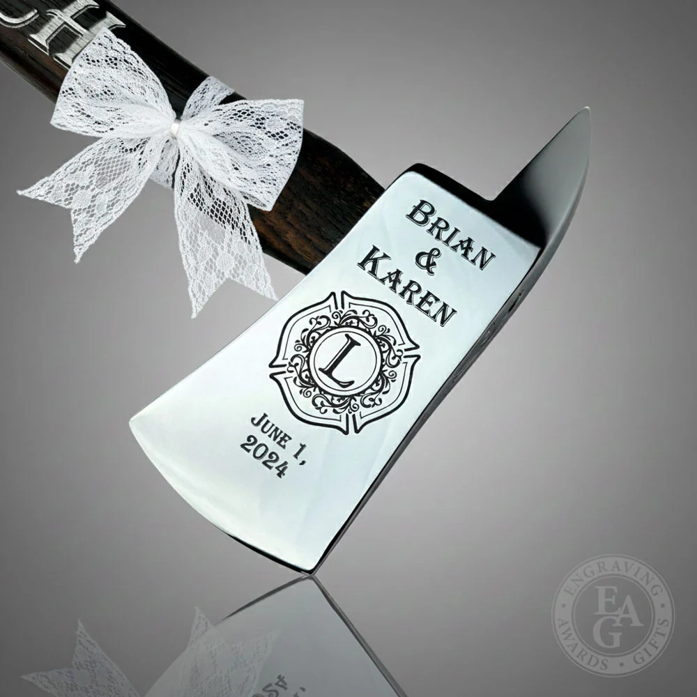 Large Firefighter Wedding Axe - Chrome - Image 15