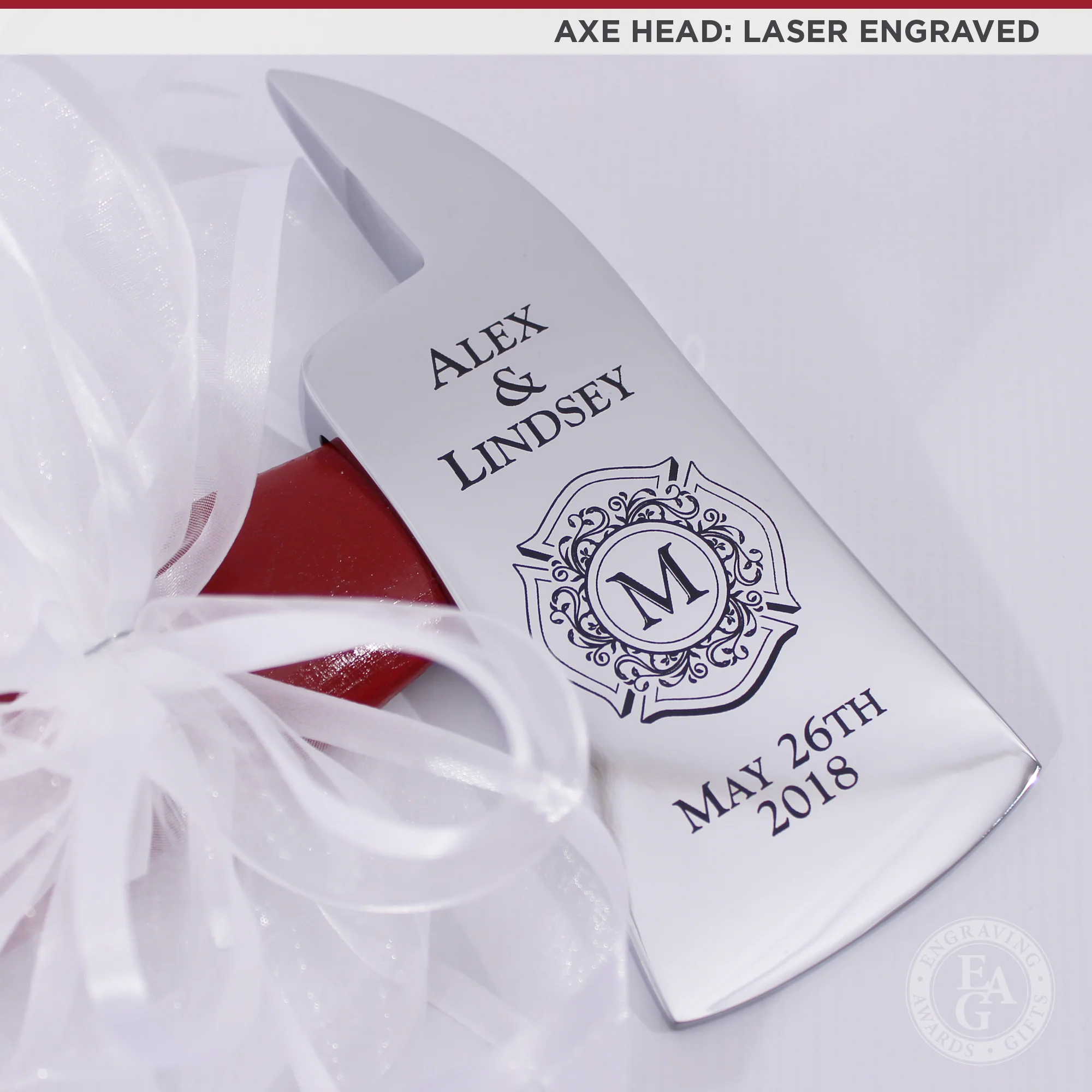 Large Firefighter Wedding Axe - Chrome - Image 2