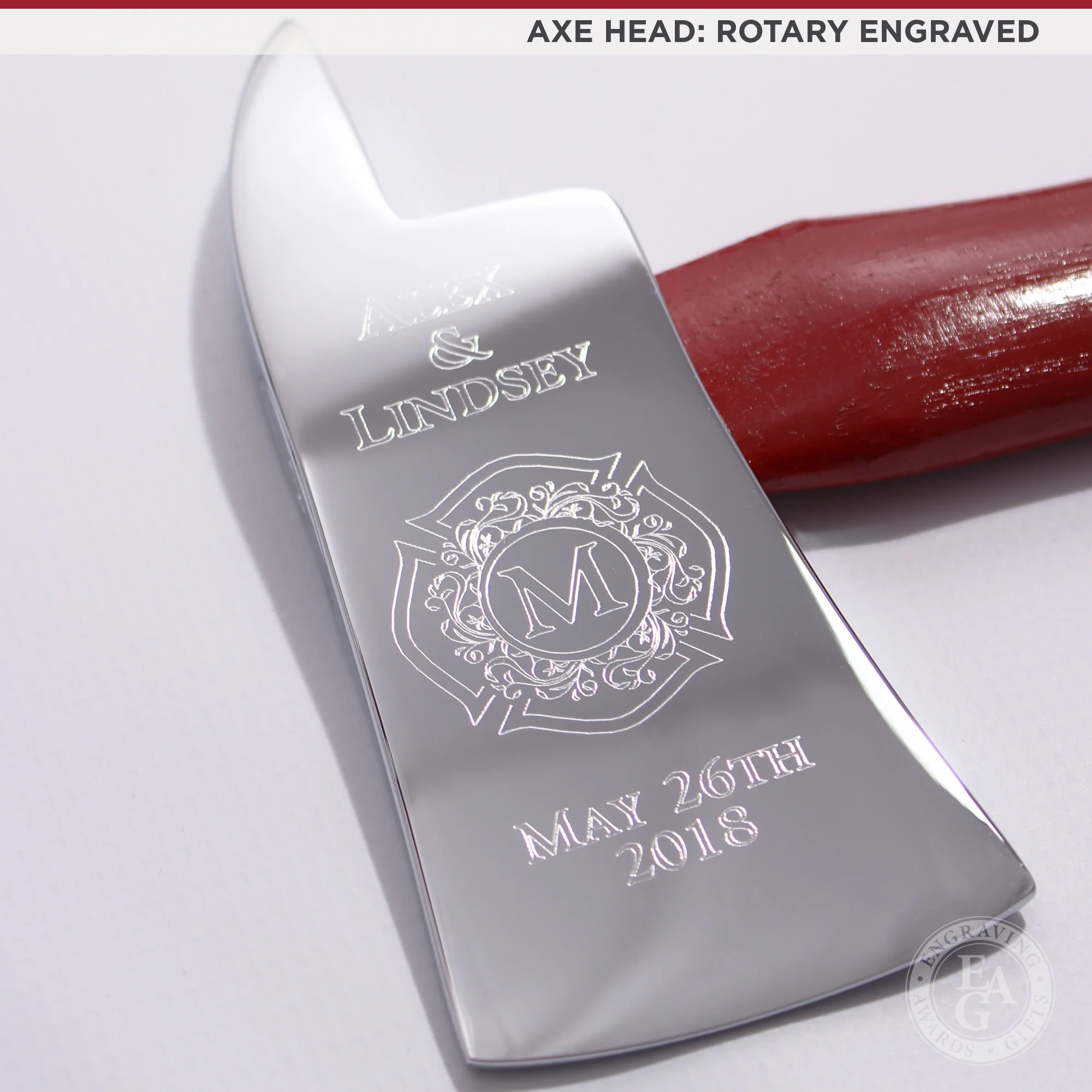 Large Firefighter Wedding Axe - Chrome - Image 3