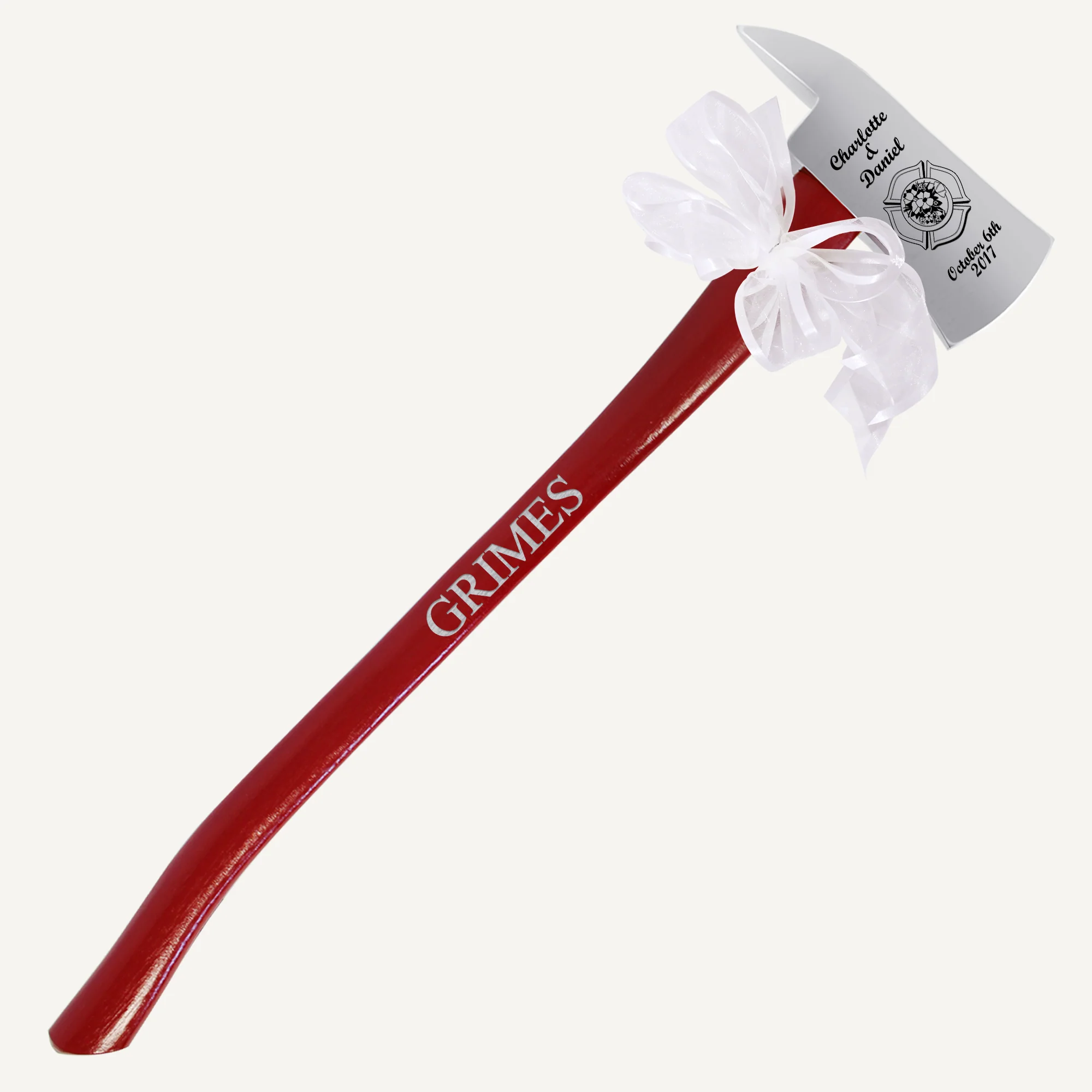 Large Firefighter Wedding Axe - Chrome - Image 6