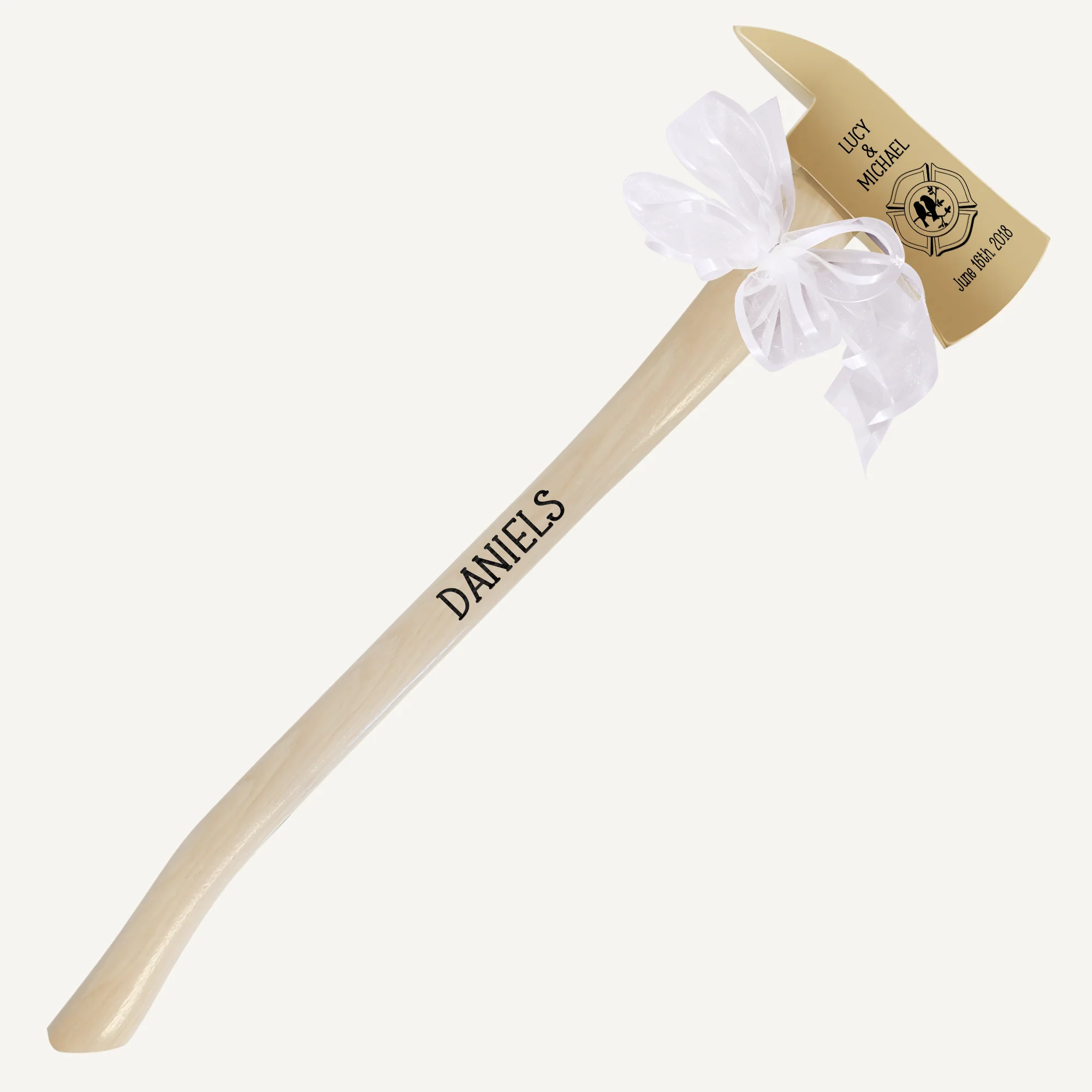Large Firefighter Wedding Axe - Gold