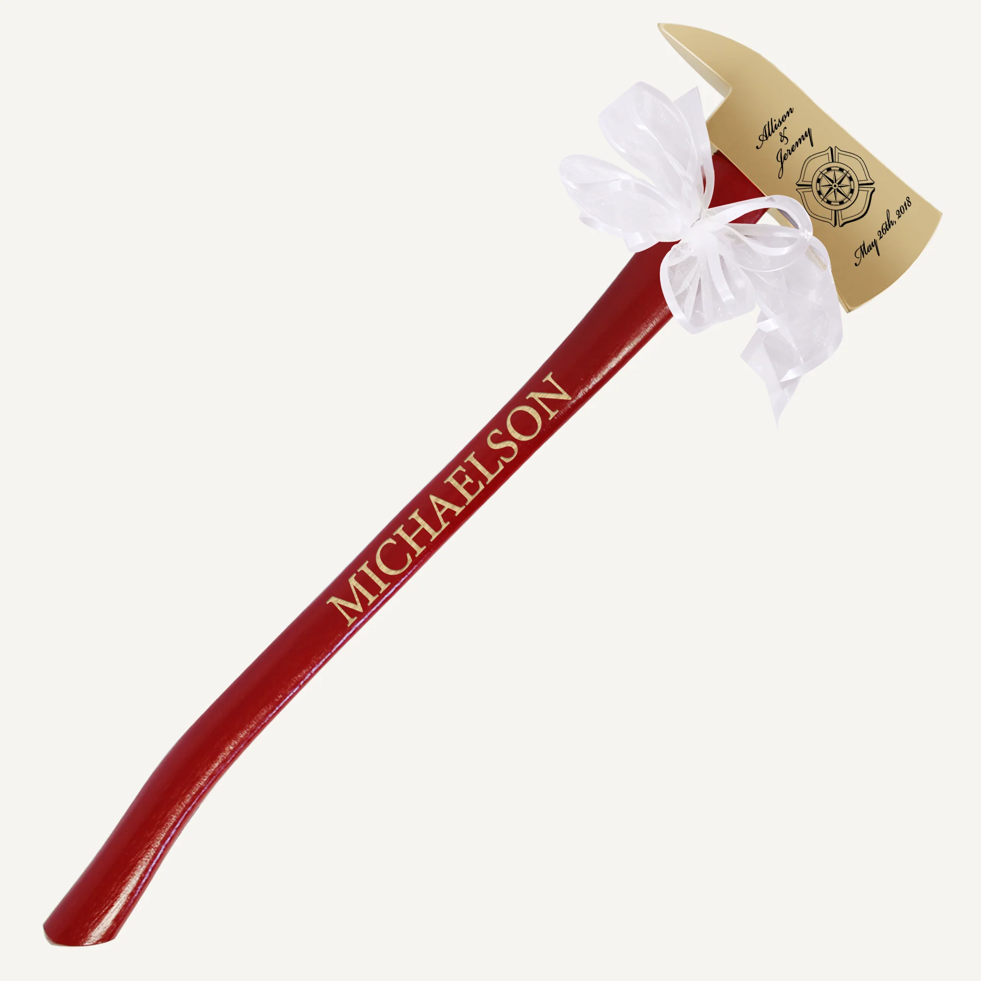 Large Firefighter Wedding Axe - Gold - Image 3
