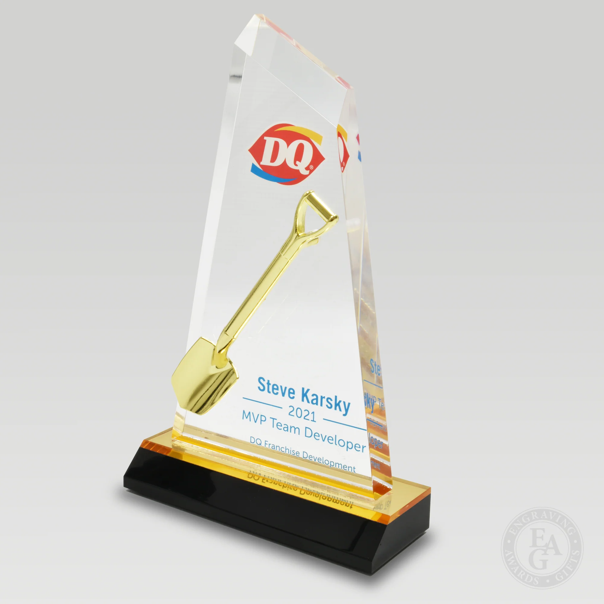 Miniature Shovel Acrylic Award - Image 3