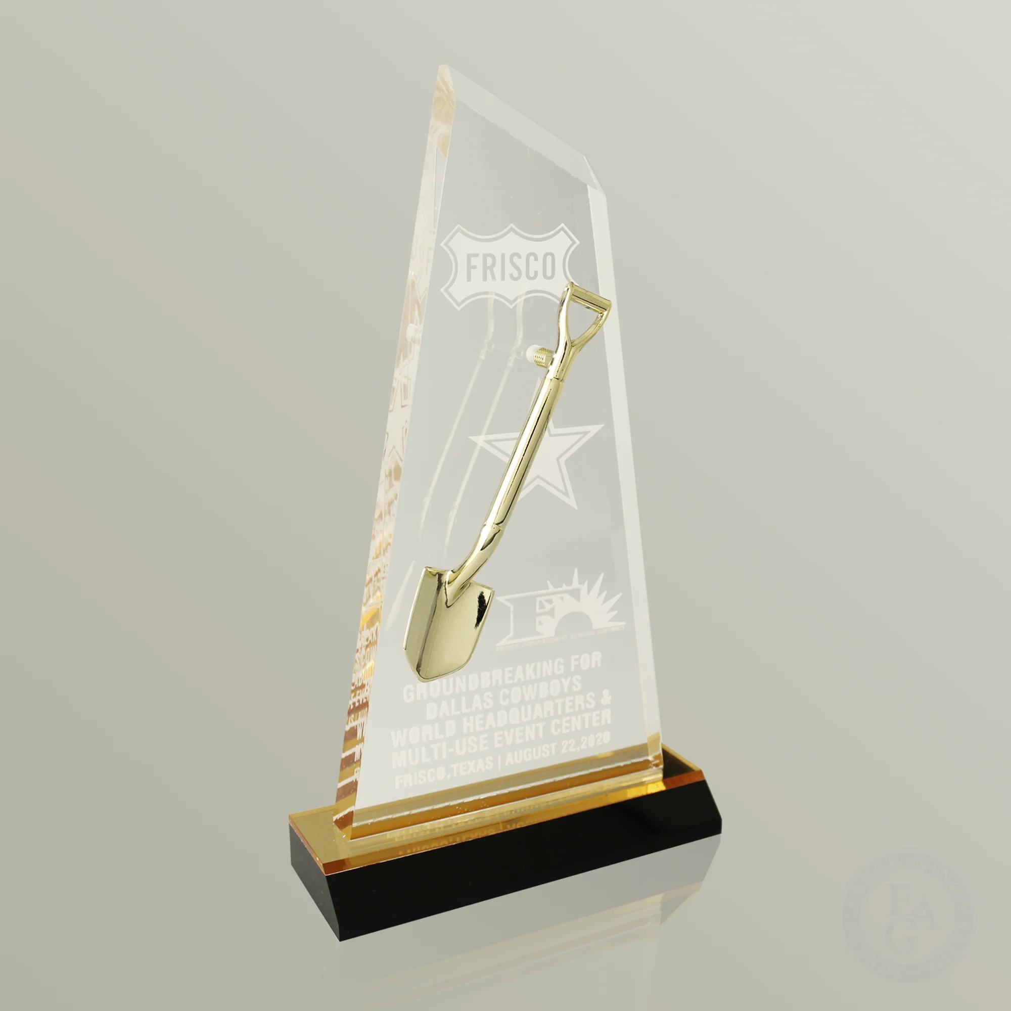 Miniature Shovel Acrylic Award - Image 4