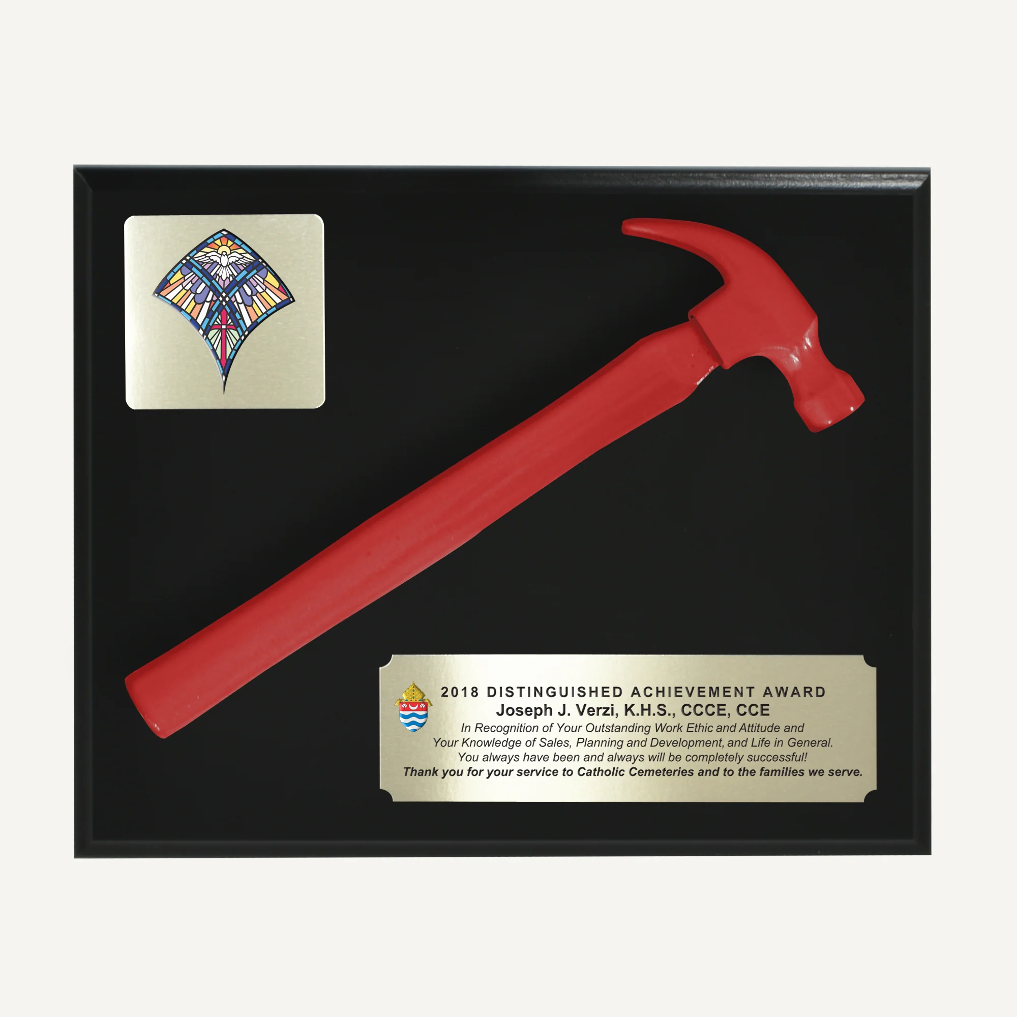 Painted Hammer Black Finish Plaque - Image 2