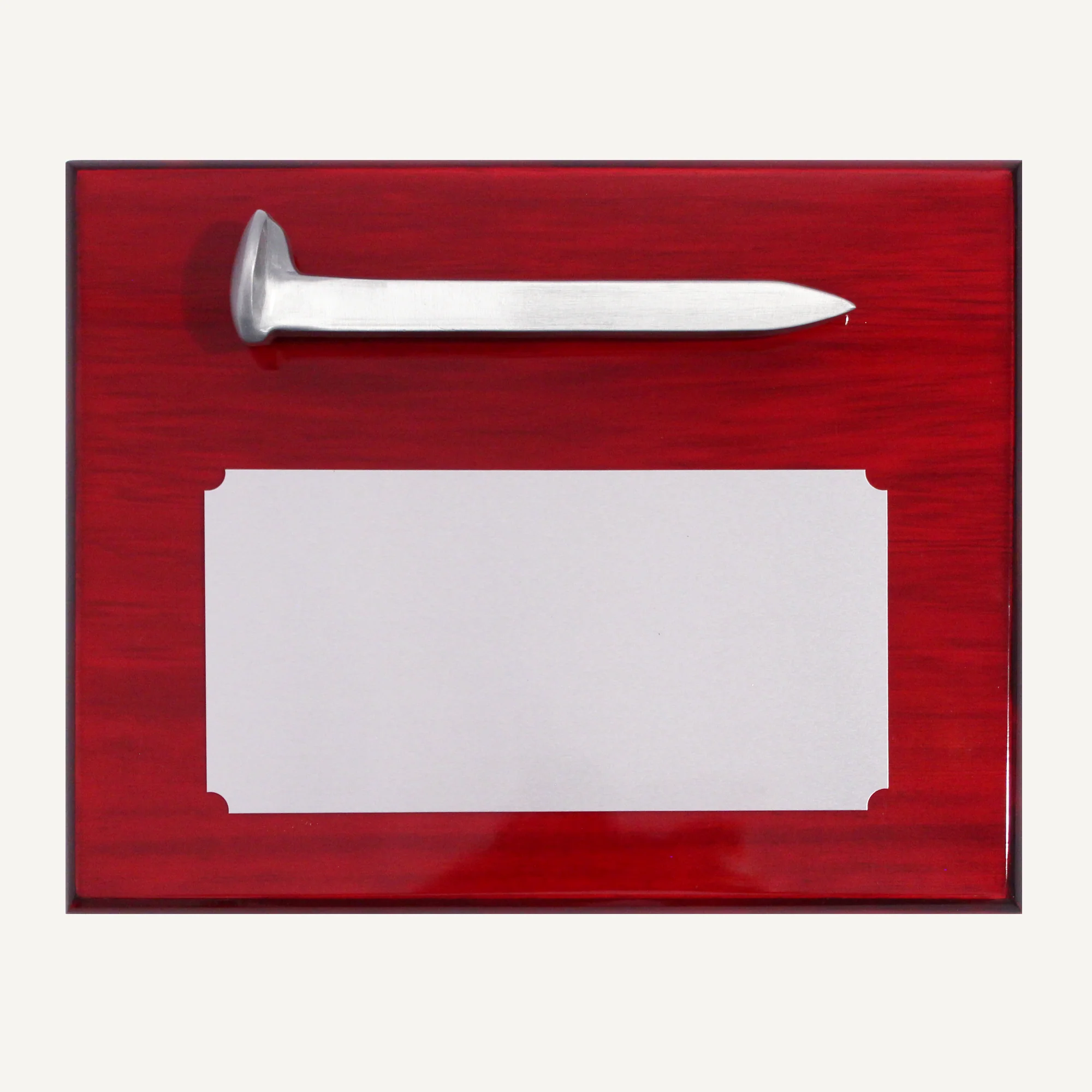 Satin Silver Ceremonial Railroad Spikes Plaques - Image 11