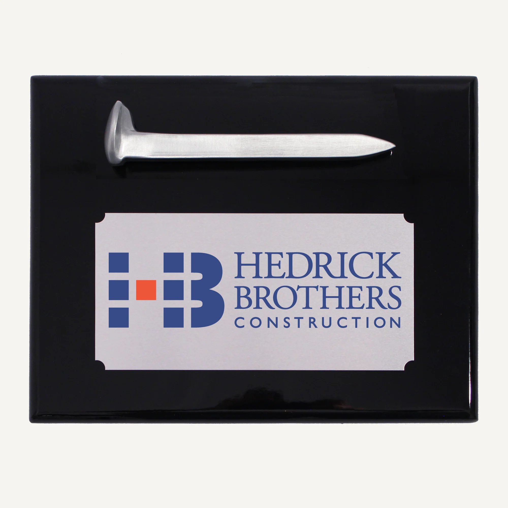 Satin Silver Ceremonial Railroad Spikes Plaques - Image 2
