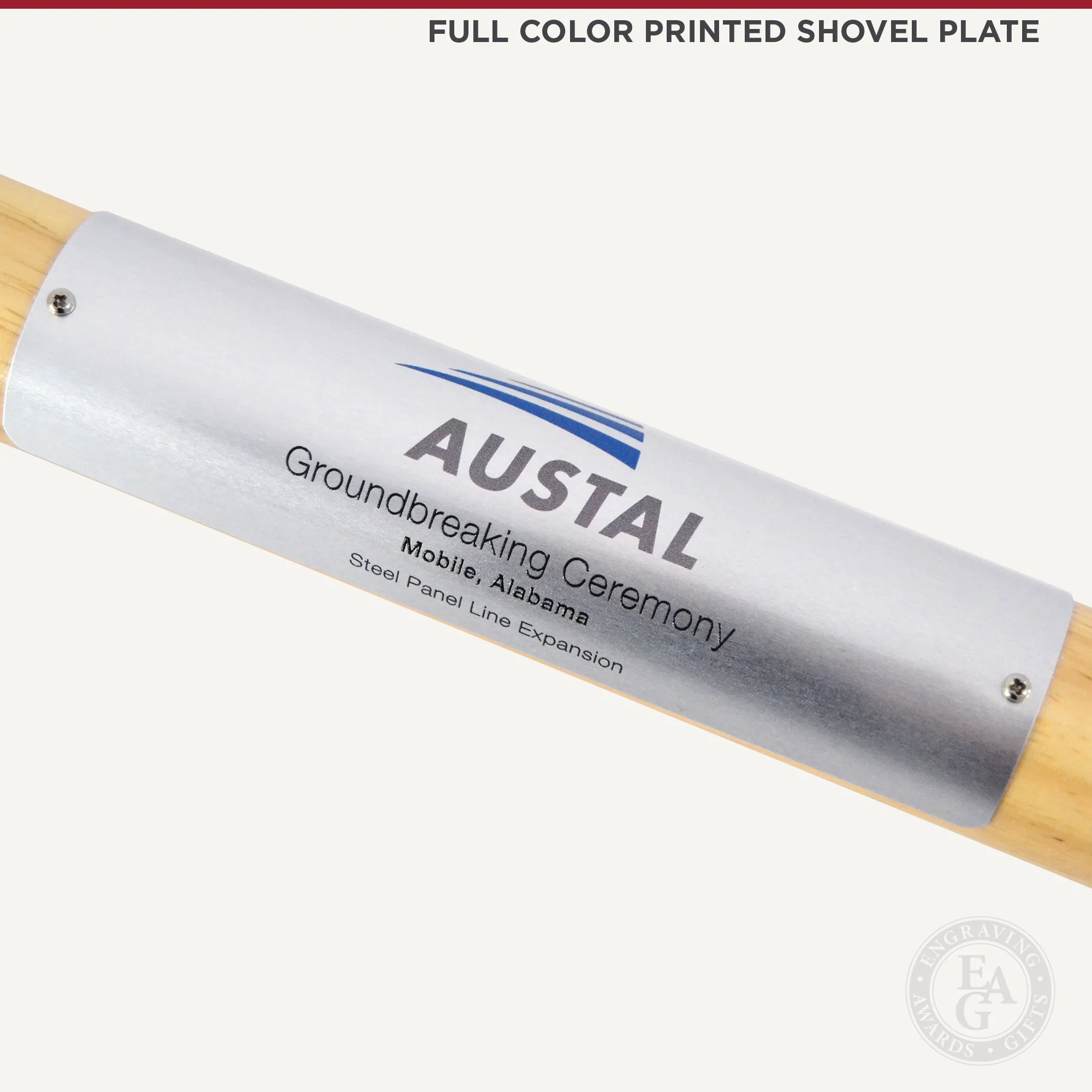 Silver Painted Ceremonial Groundbreaking Shovel - Black Handle - Image 9