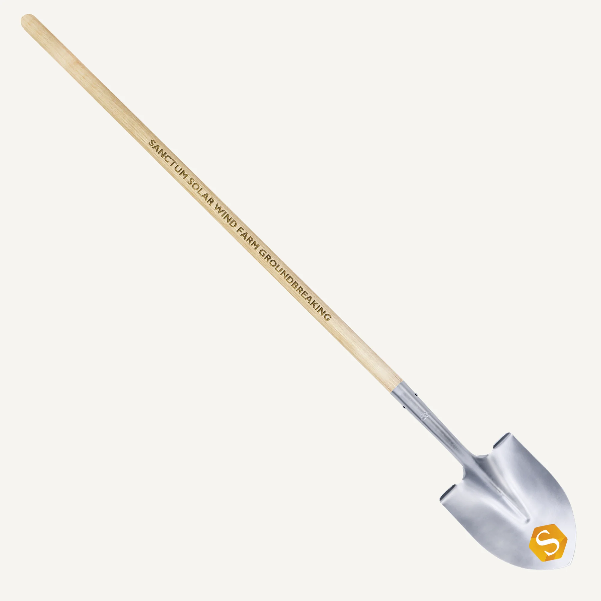Silver Painted Ceremonial Groundbreaking Shovel - Long Handle - Image 2