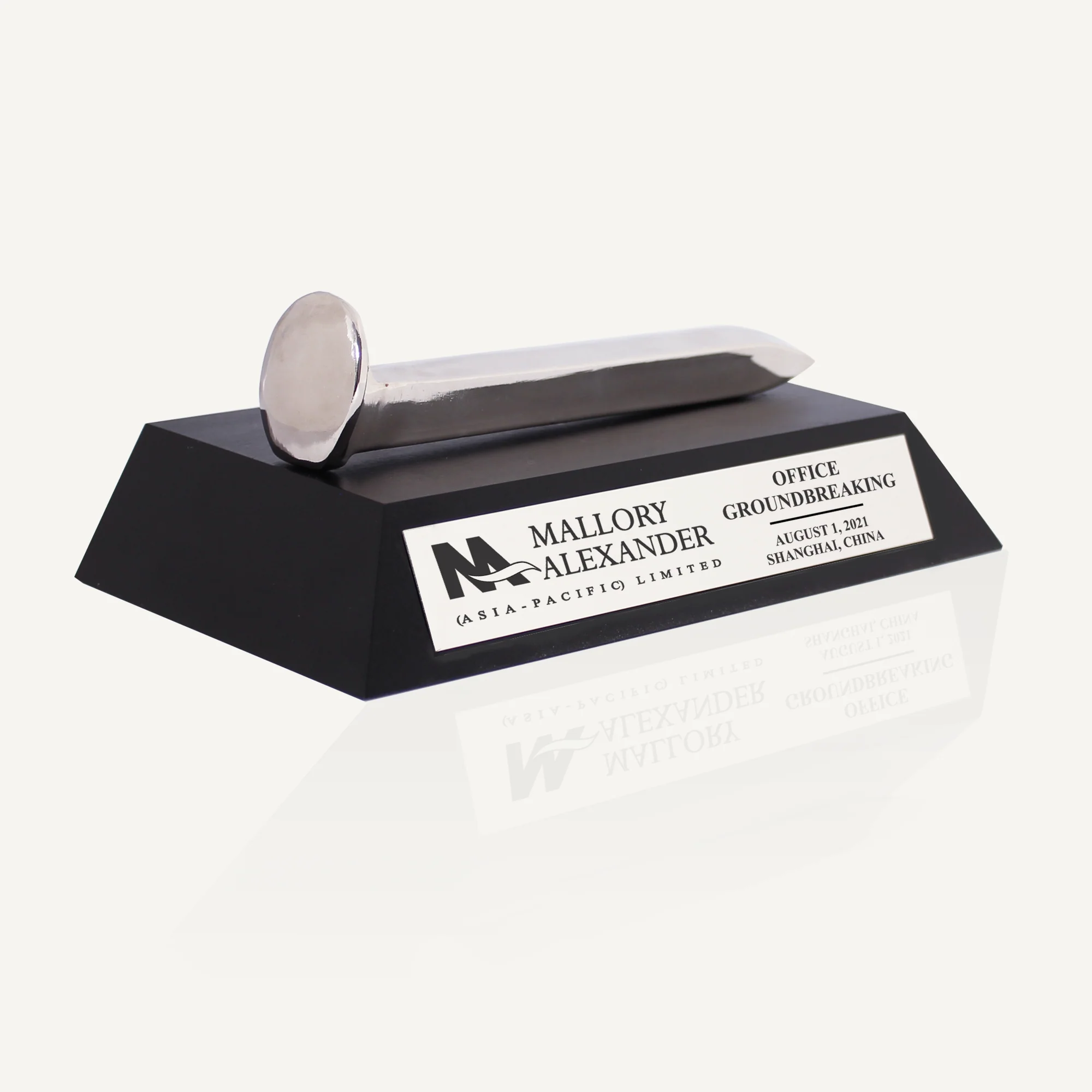 Silver Plated Ceremonial Railroad Spikes Awards Stands - Image 2