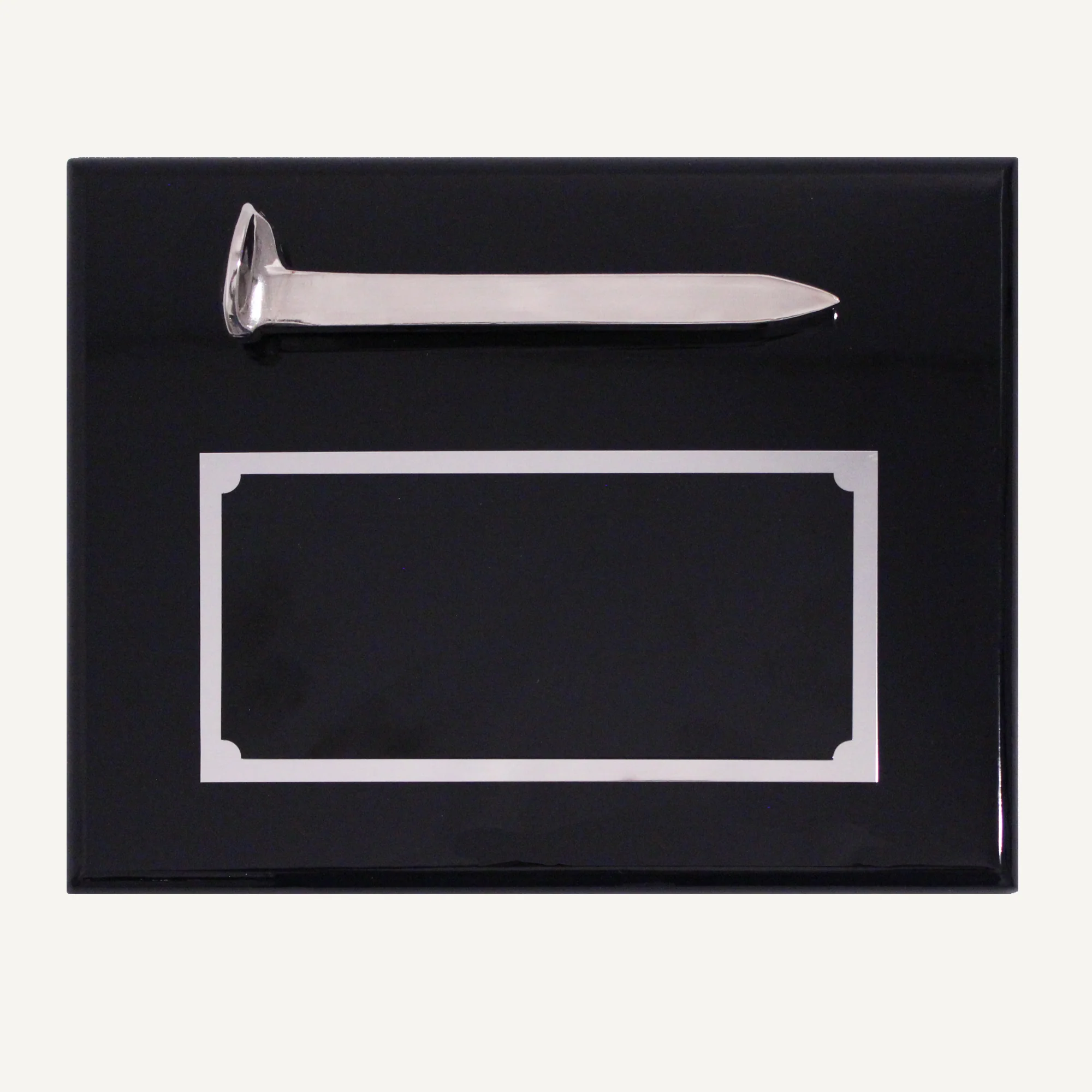Silver Plated Ceremonial Railroad Spikes Plaques - Image 13