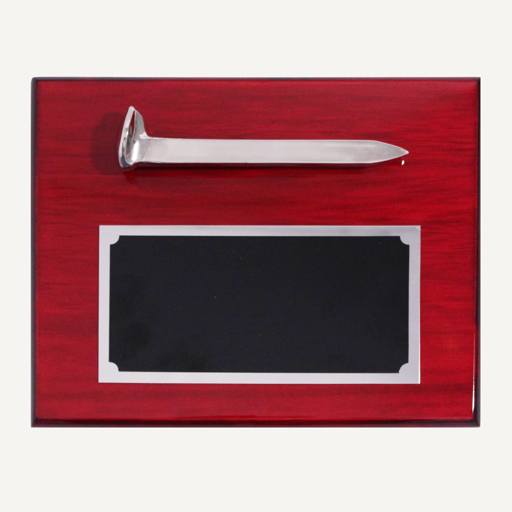Silver Plated Ceremonial Railroad Spikes Plaques - Image 14