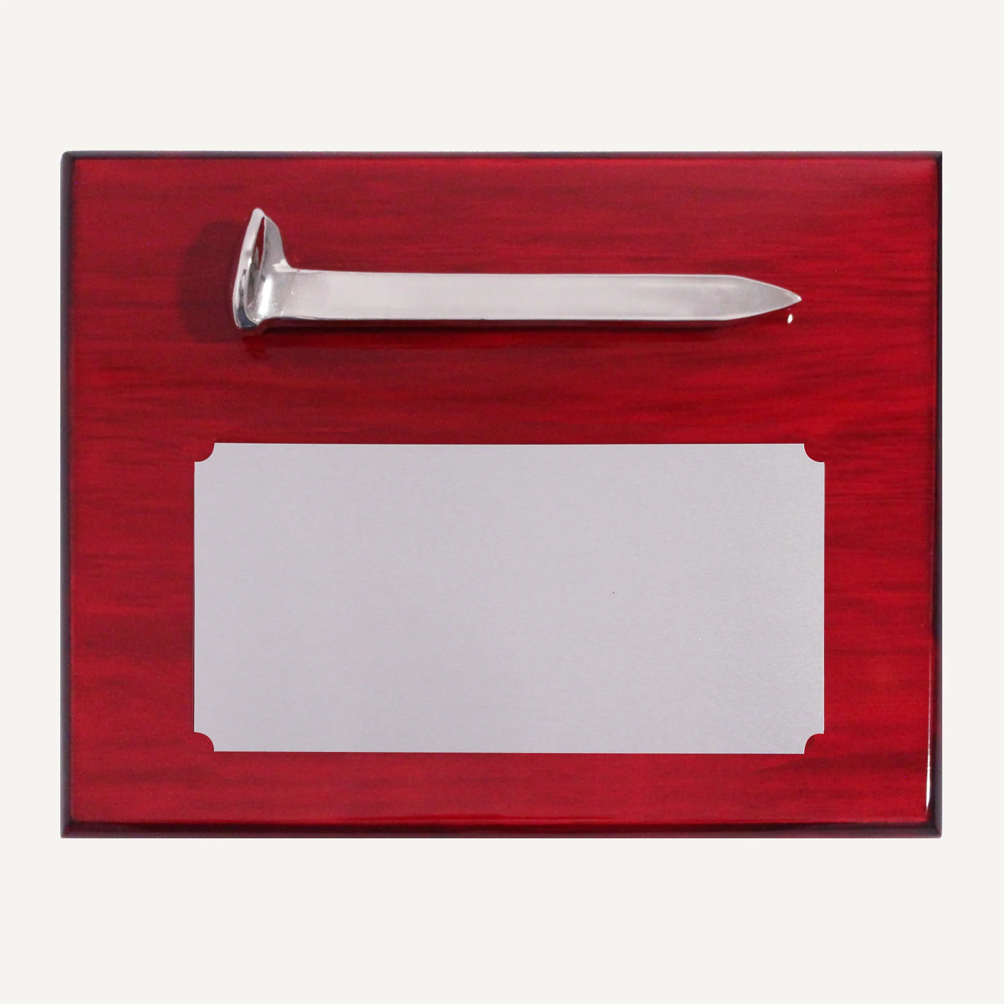 Silver Plated Ceremonial Railroad Spikes Plaques - Image 15