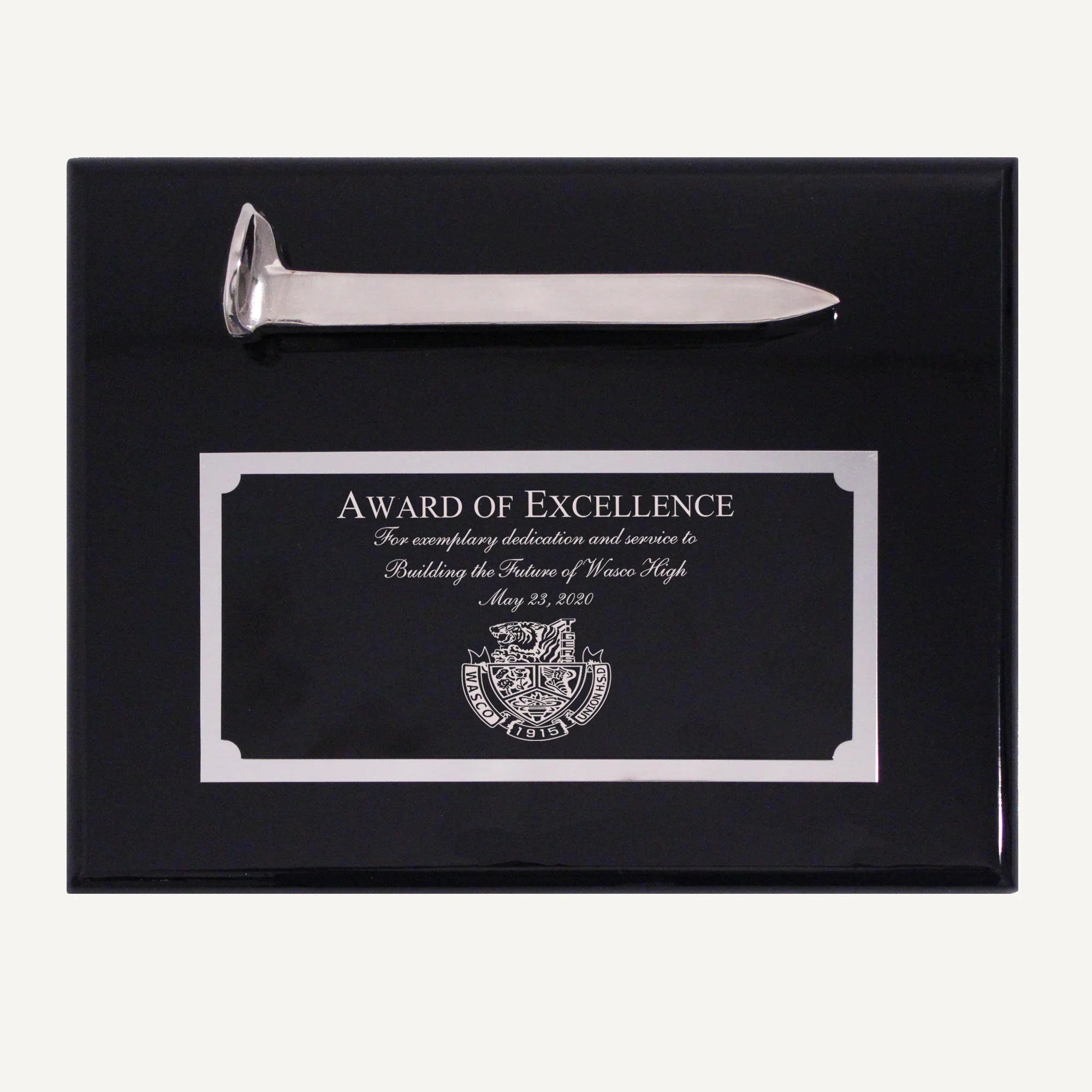 Silver Plated Ceremonial Railroad Spikes Plaques - Image 4
