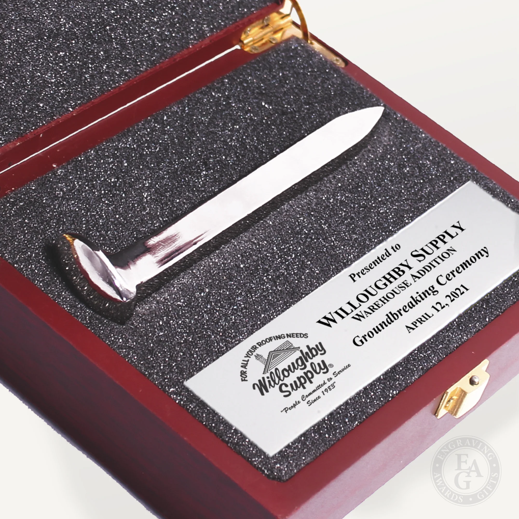Silver Plated Ceremonial Railroad Spikes Presentation Cases - Image 5