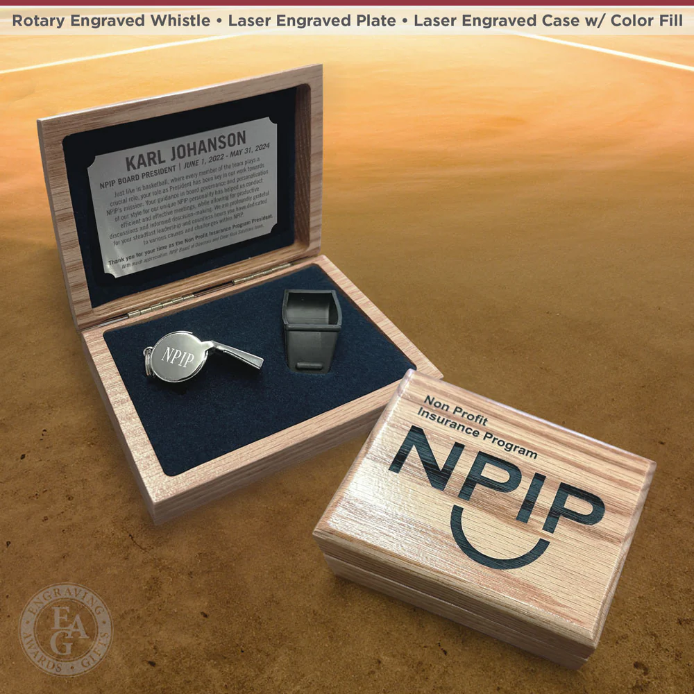 Silver Whistle Award w/ Oak Case - Image 11
