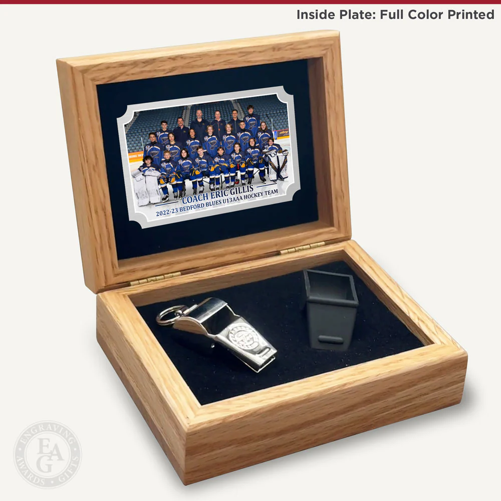 Silver Whistle Award w/ Oak Case - Image 3
