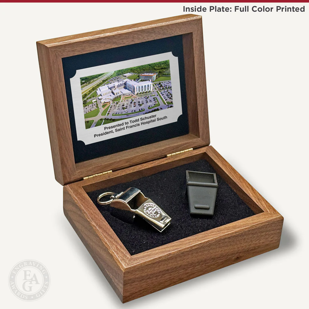 Silver Whistle Award w/ Oak Case - Image 4