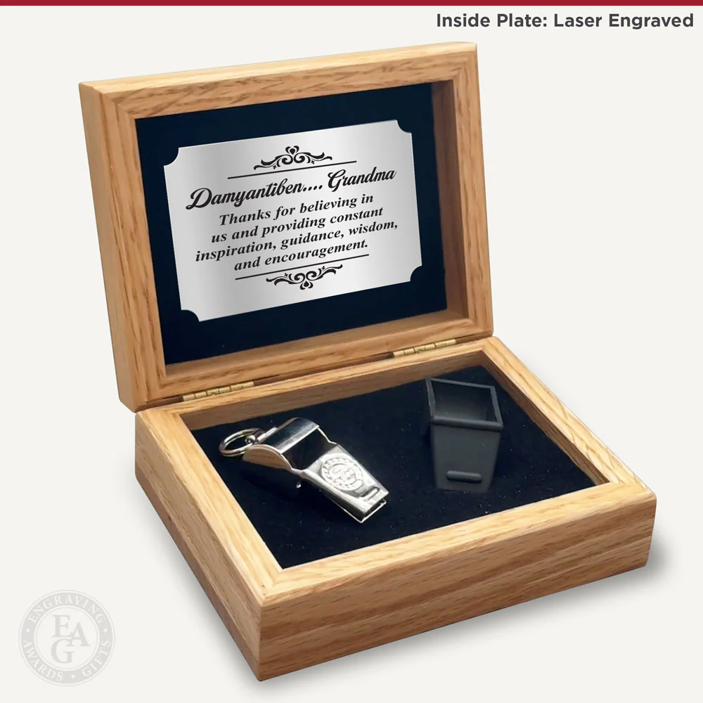 Silver Whistle Award w/ Oak Case - Image 5