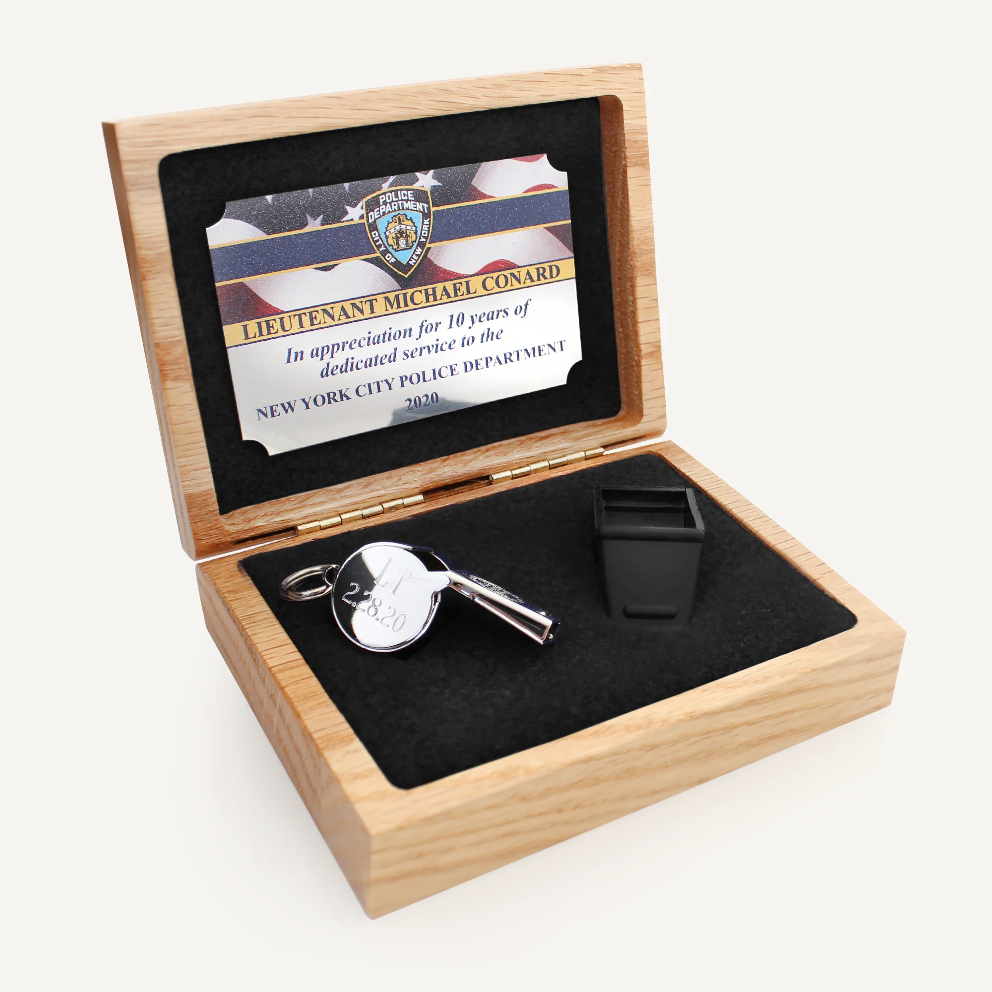 Silver Whistle Award w/ Oak Case - Image 6