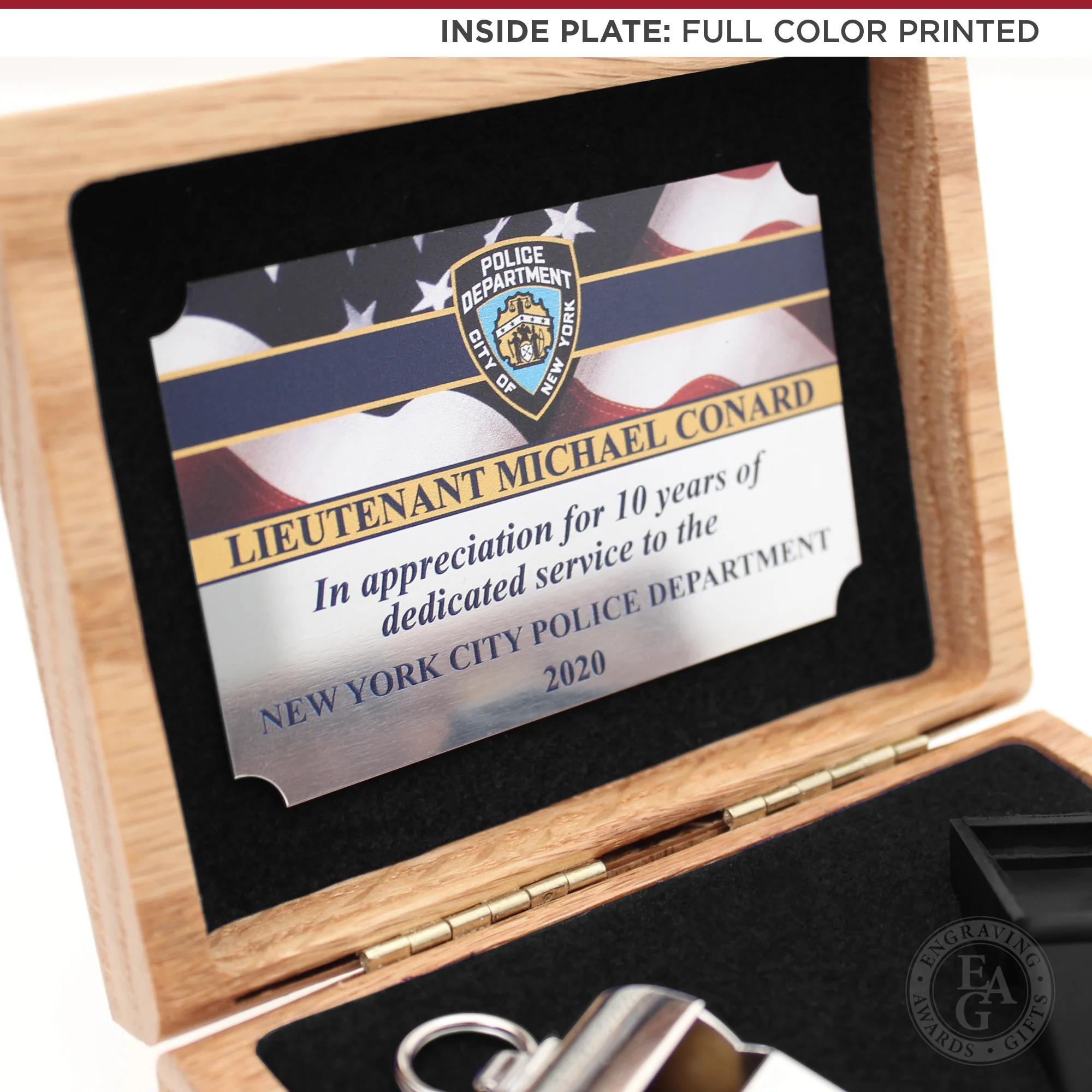 Silver Whistle Award w/ Oak Case - Image 9