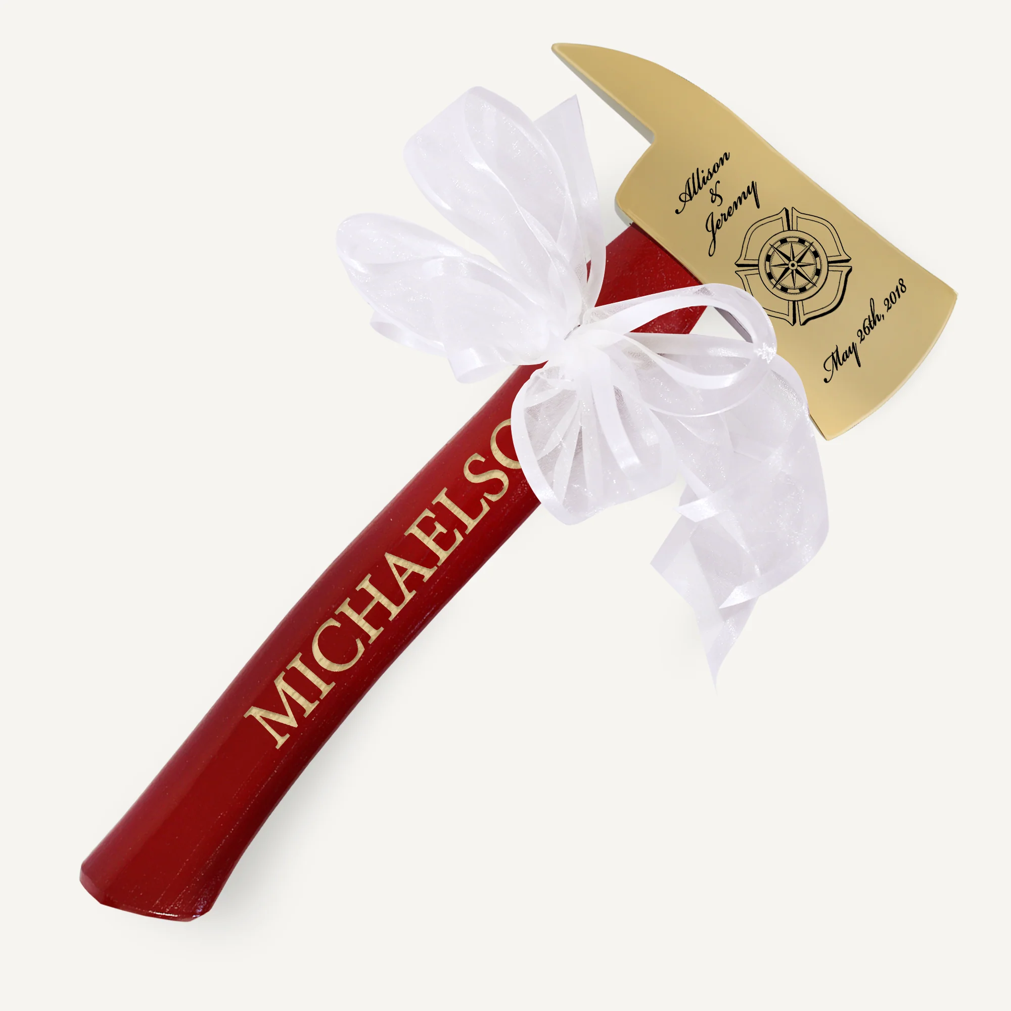 Small Firefighter Wedding Axe - Gold - Image 3