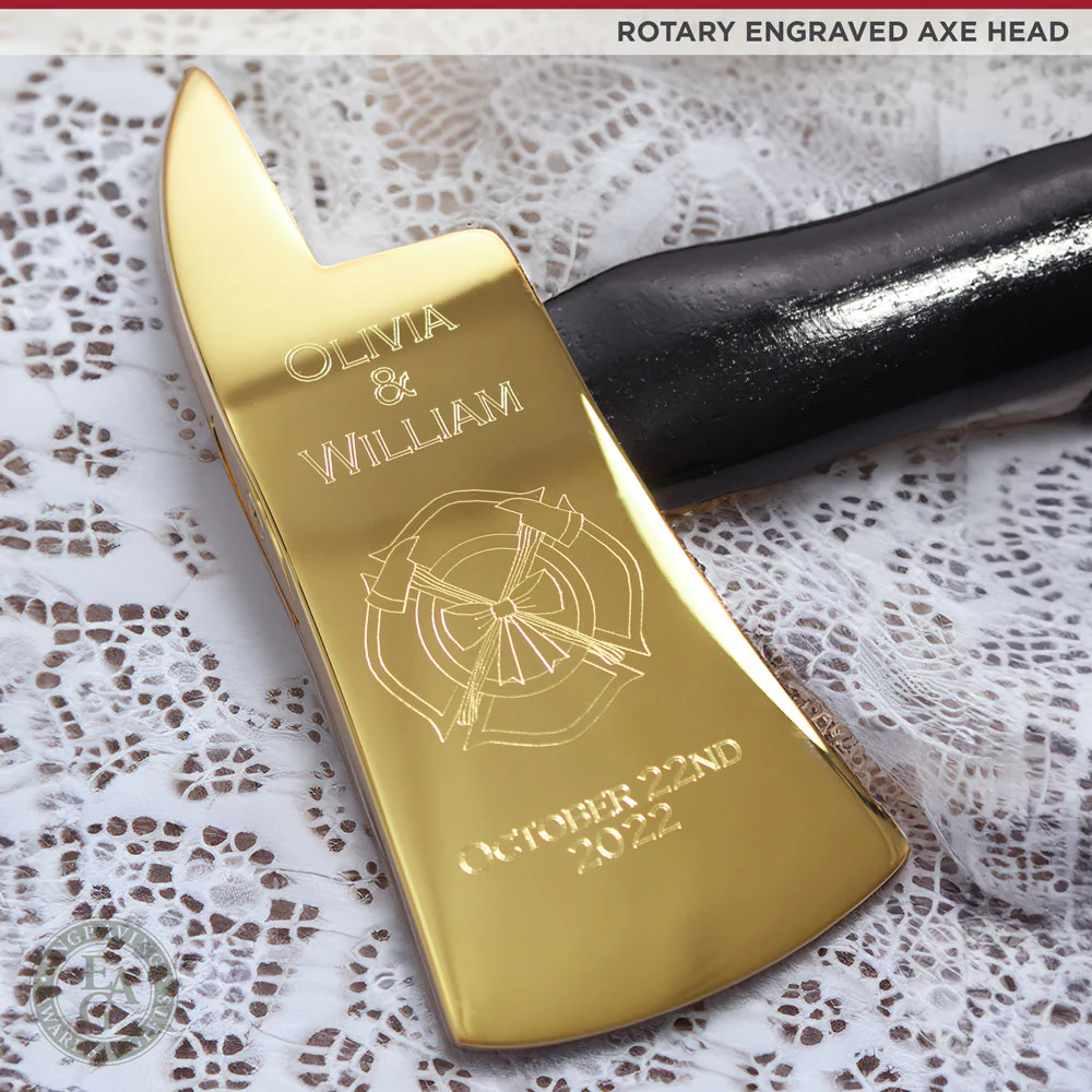Small Firefighter Wedding Axe - Gold - Image 7