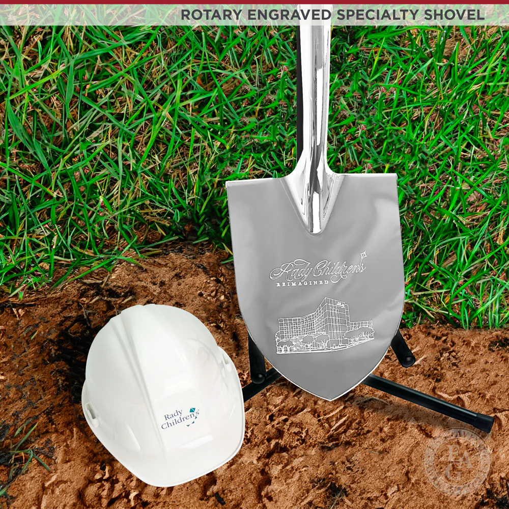 Specialty Chrome Plated Ceremonial Groundbreaking Shovel - D-Handle - Image 52