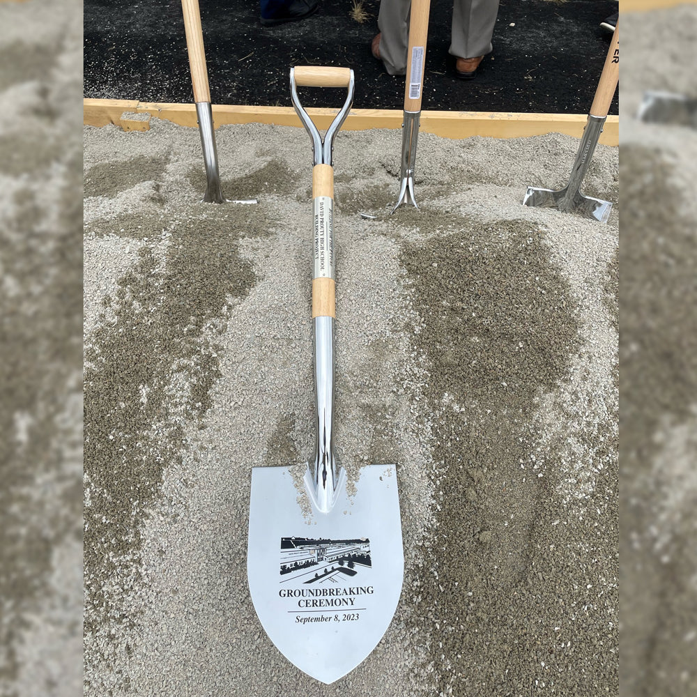 Specialty Chrome Plated Ceremonial Groundbreaking Shovel - D-Handle - Image 68