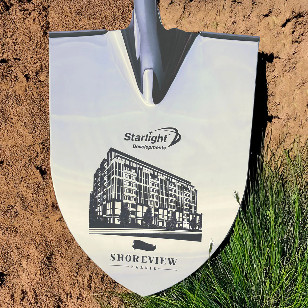 Specialty Chrome Plated Ceremonial Groundbreaking Shovel - D-Handle - Image 78